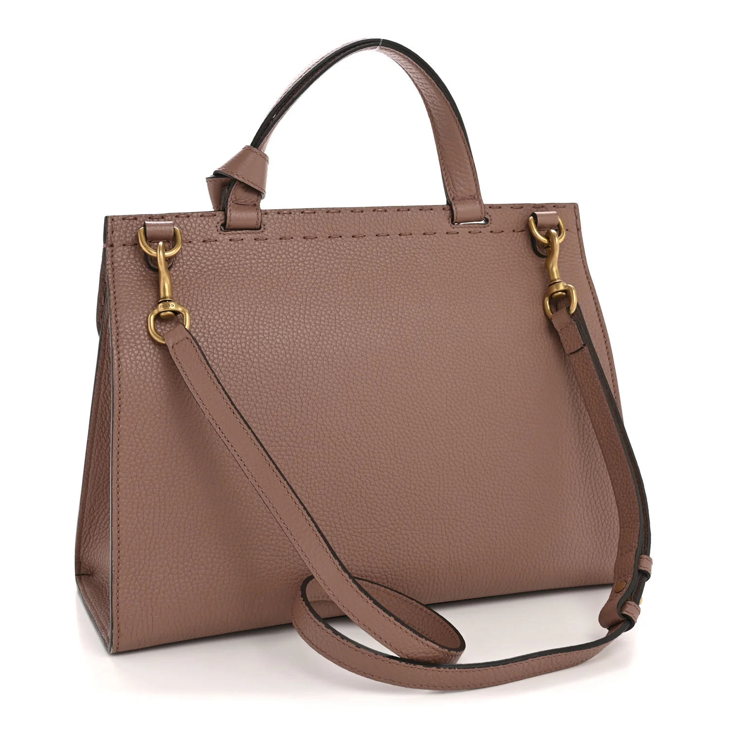Calfskin Small GG Marmont Top Handle Bag Rosy Phard - Image 3
