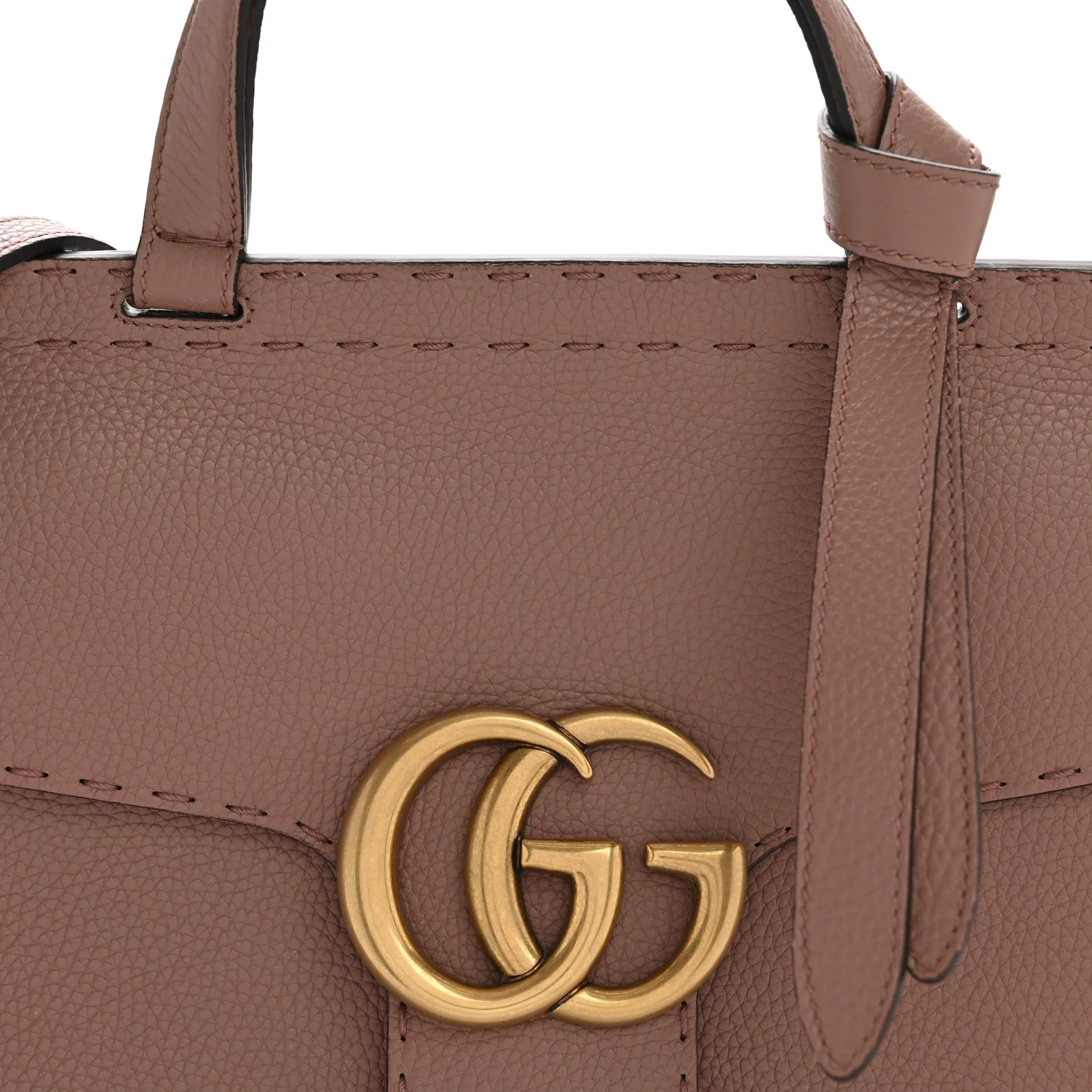 Calfskin Small GG Marmont Top Handle Bag Rosy Phard - Image 8