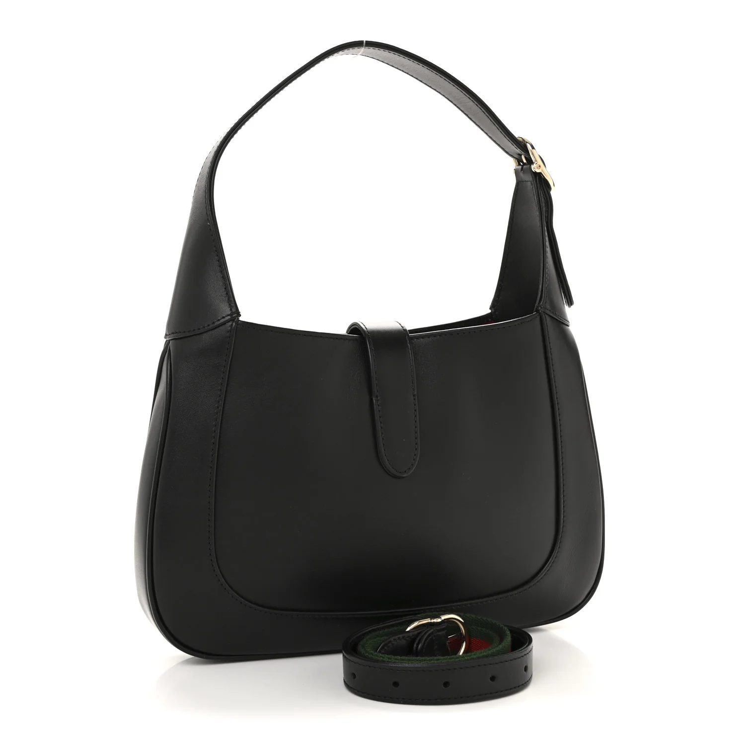 Calfskin Small Jackie Shoulder Bag Black - Image 3