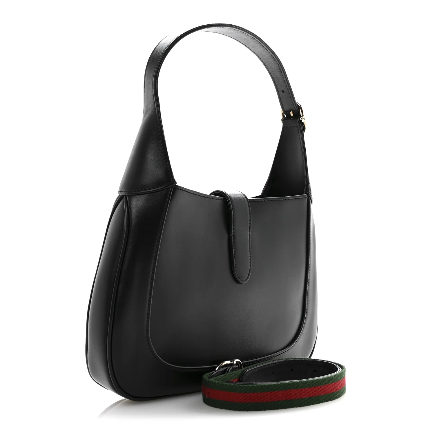 Calfskin Small Jackie Shoulder Bag Black - Image 3