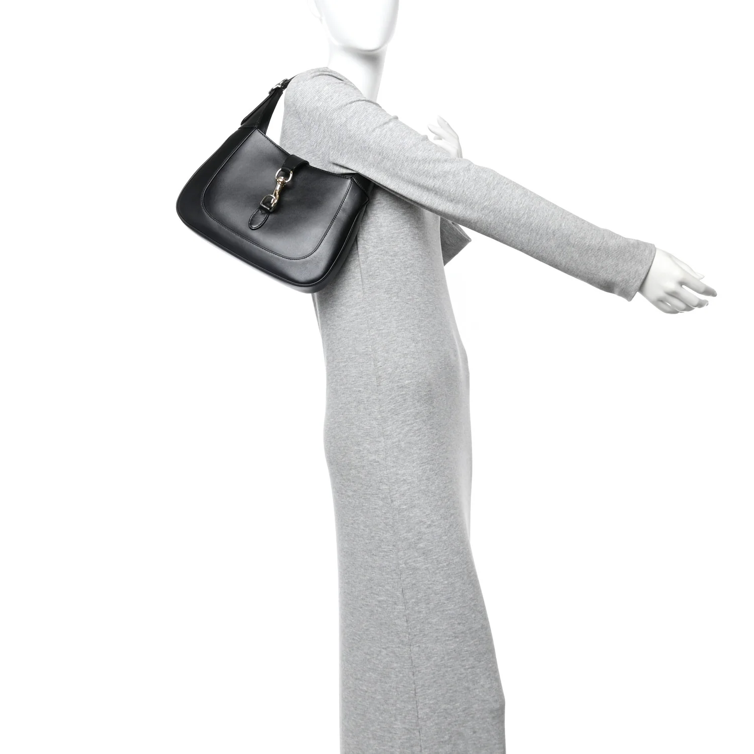 Calfskin Small Jackie Shoulder Bag Black - Image 2