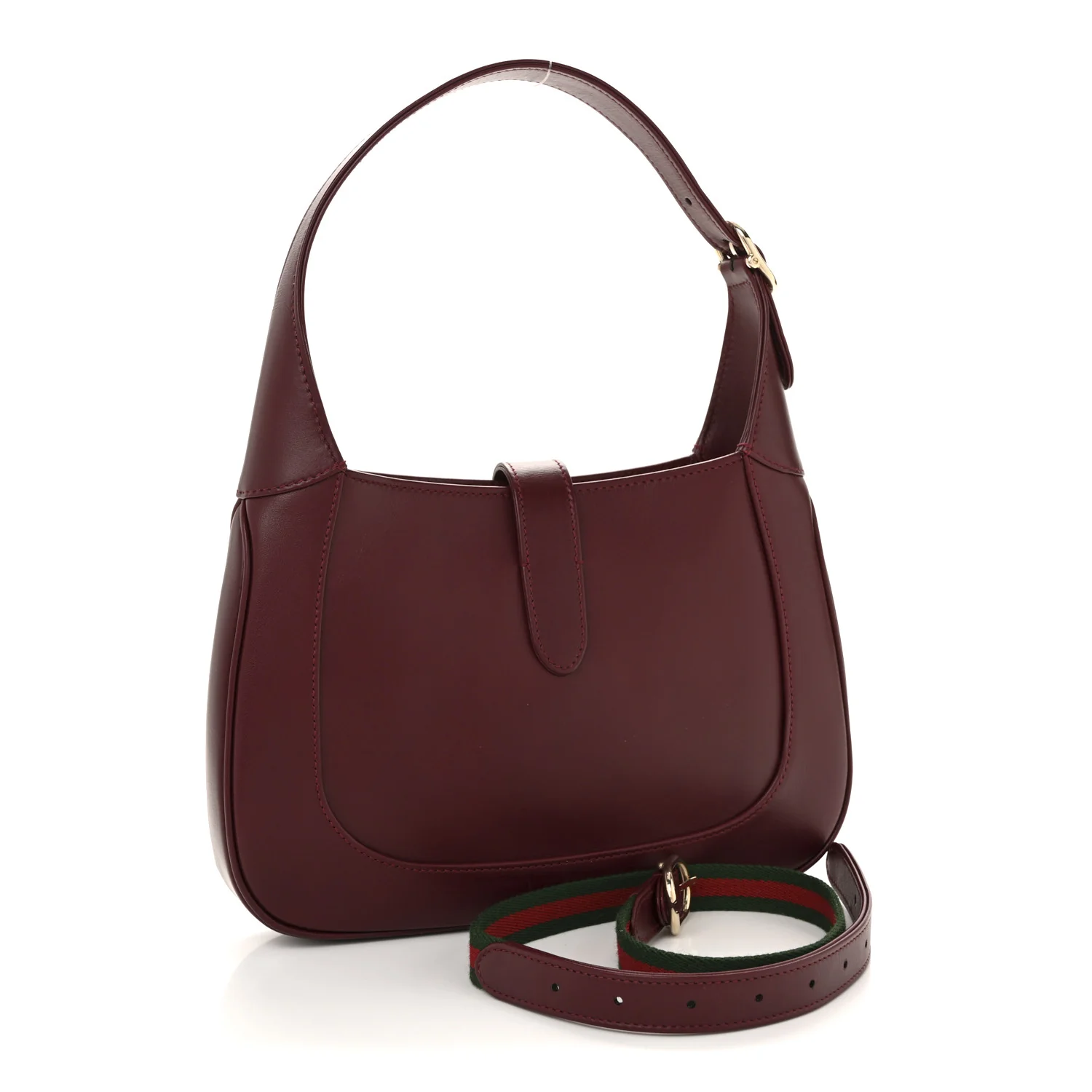 Calfskin Small Jackie Shoulder Bag Rosso Ancora - Image 3