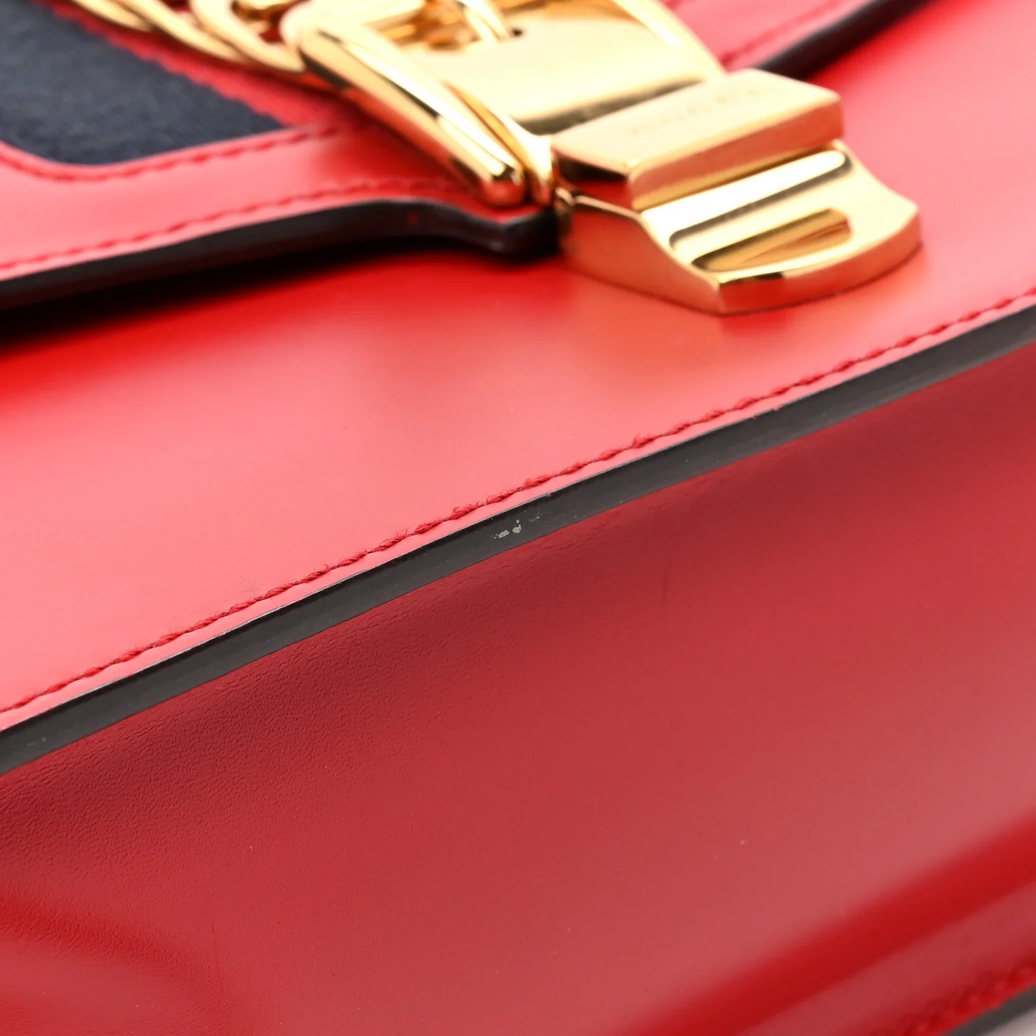 Calfskin Small Sylvie Shoulder Bag Hibiscus Red - Image 11