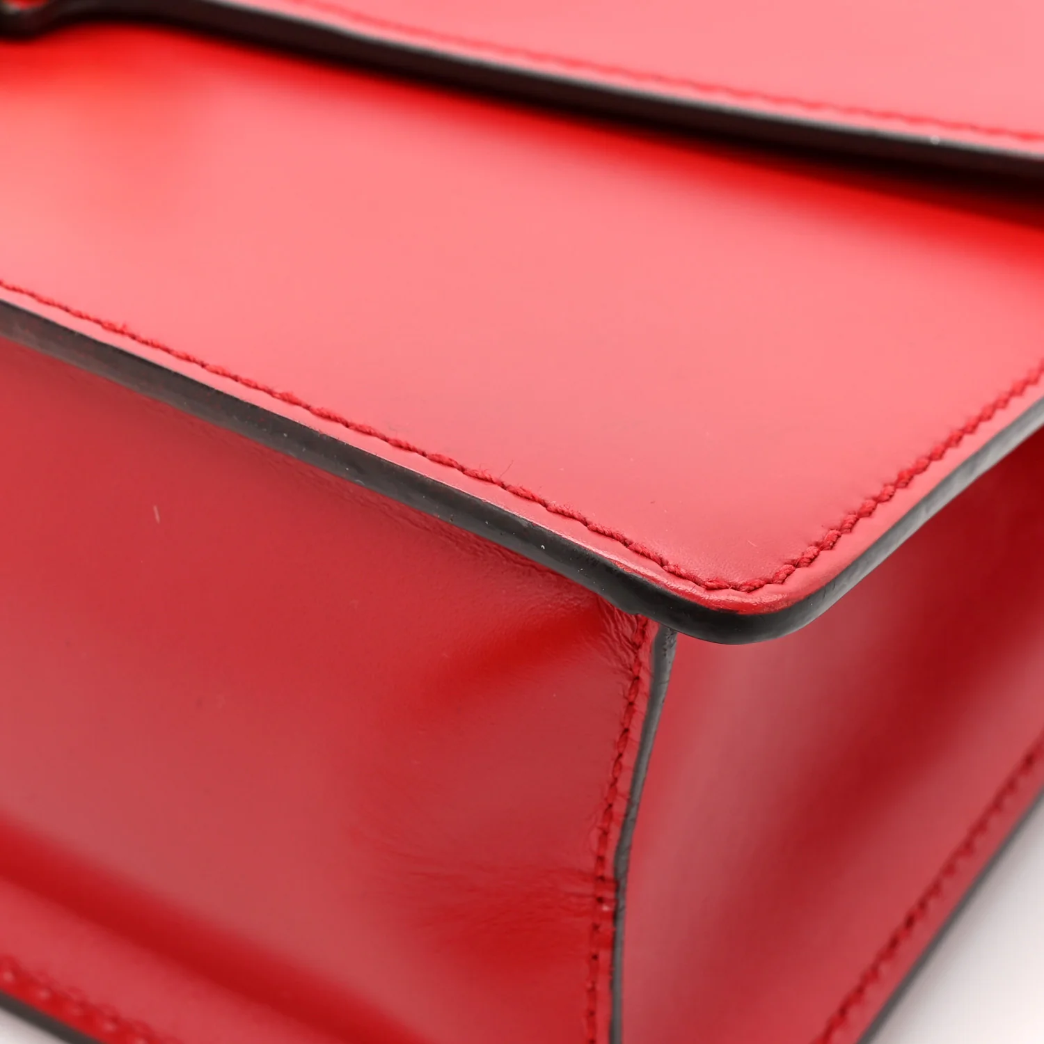 Calfskin Small Sylvie Shoulder Bag Hibiscus Red - Image 12