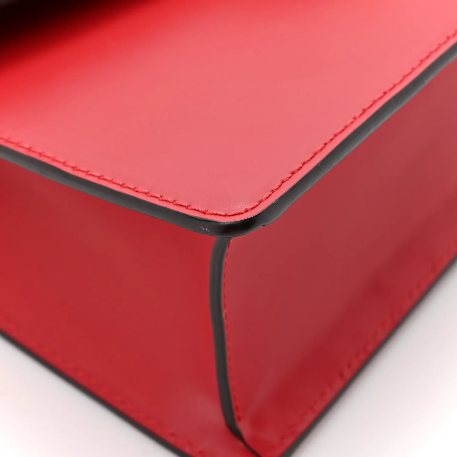 Calfskin Small Sylvie Shoulder Bag Hibiscus Red - Image 11