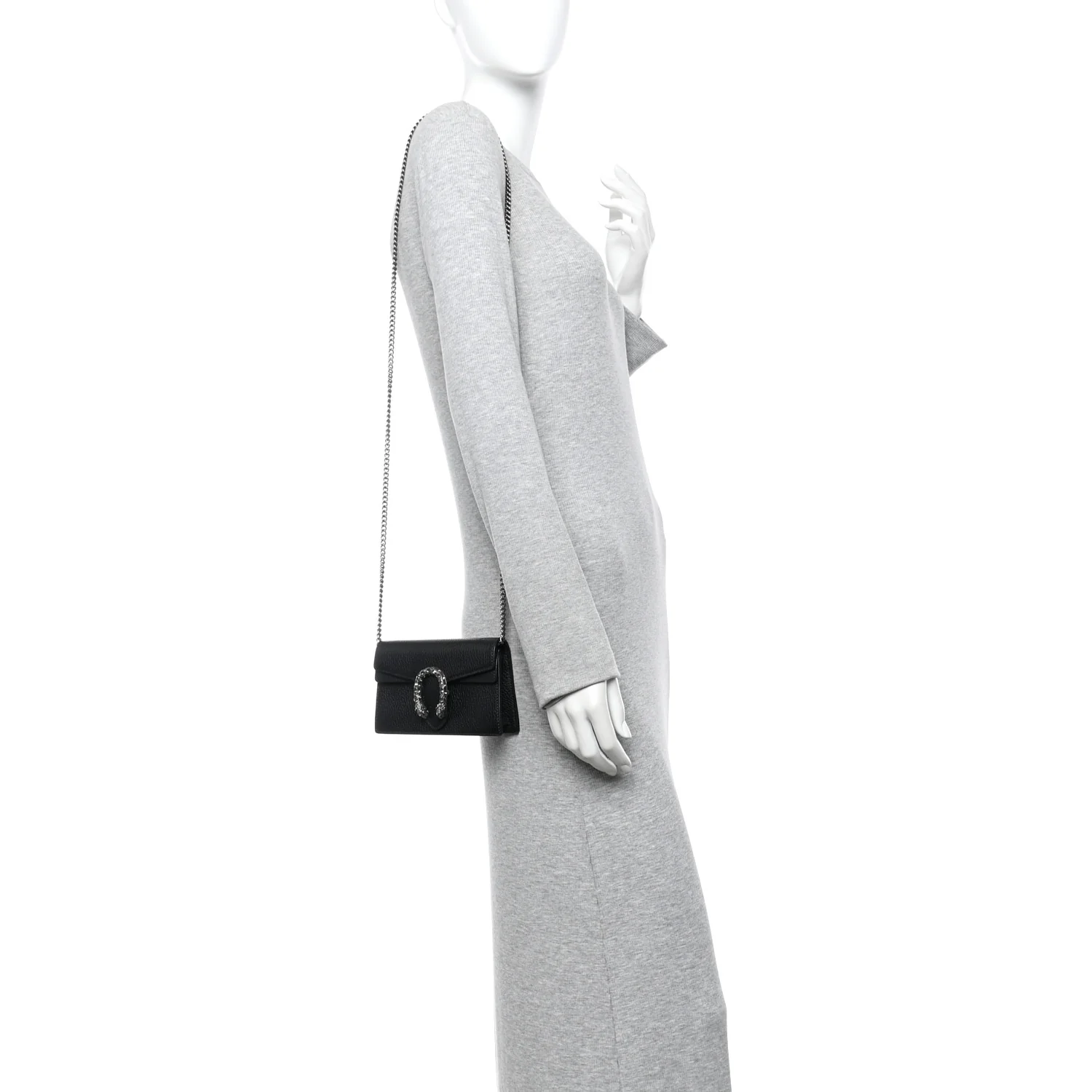 Calfskin Super Mini Dionysus Shoulder Bag Black - Image 2