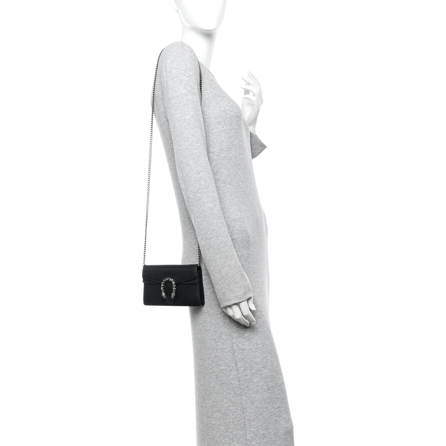 Calfskin Super Mini Dionysus Shoulder Bag Black - Image 2