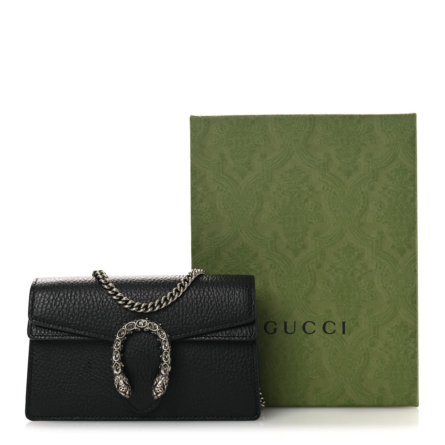 Calfskin Super Mini Dionysus Shoulder Bag Black - Image 10