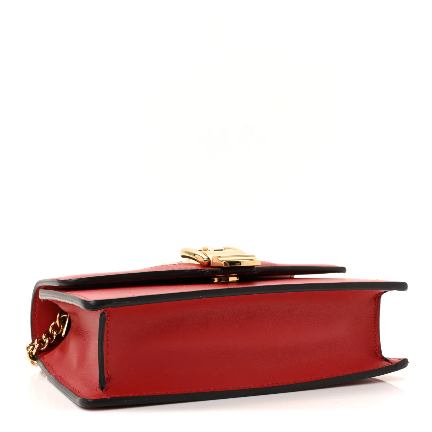 Calfskin Super Mini Sylvie Chain Shoulder Bag Hibiscus Red - Image 4
