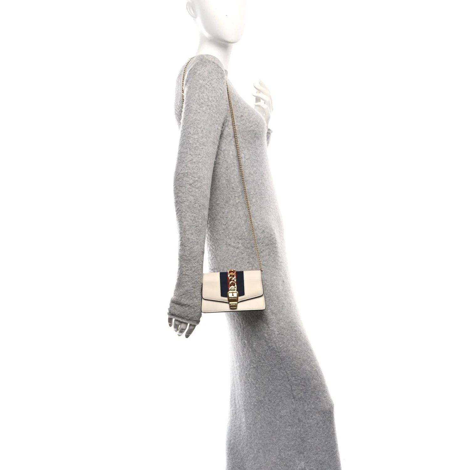 Calfskin Super Mini Sylvie Chain Shoulder Bag White - Image 2