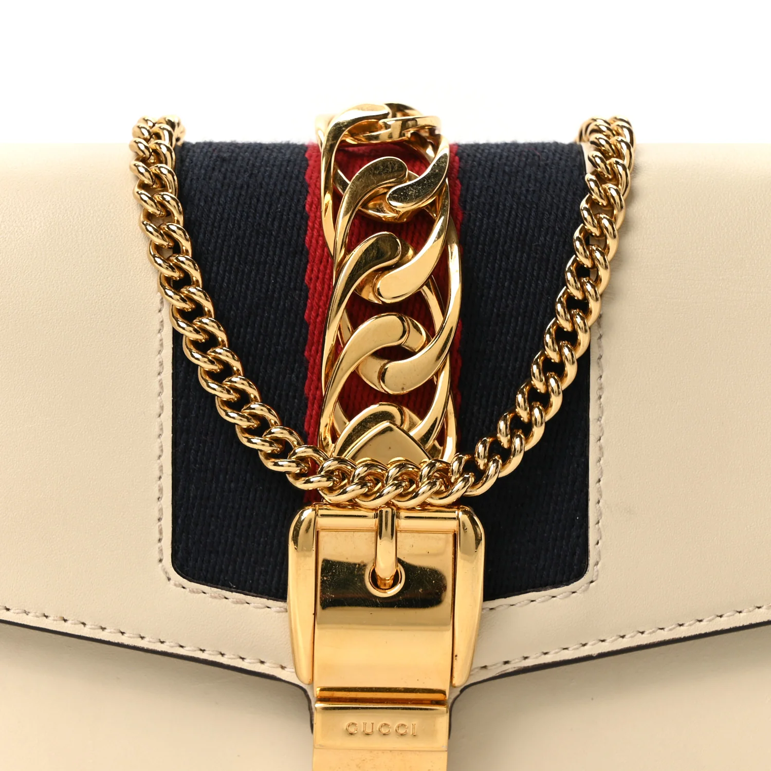 Calfskin Super Mini Sylvie Chain Shoulder Bag White - Image 8