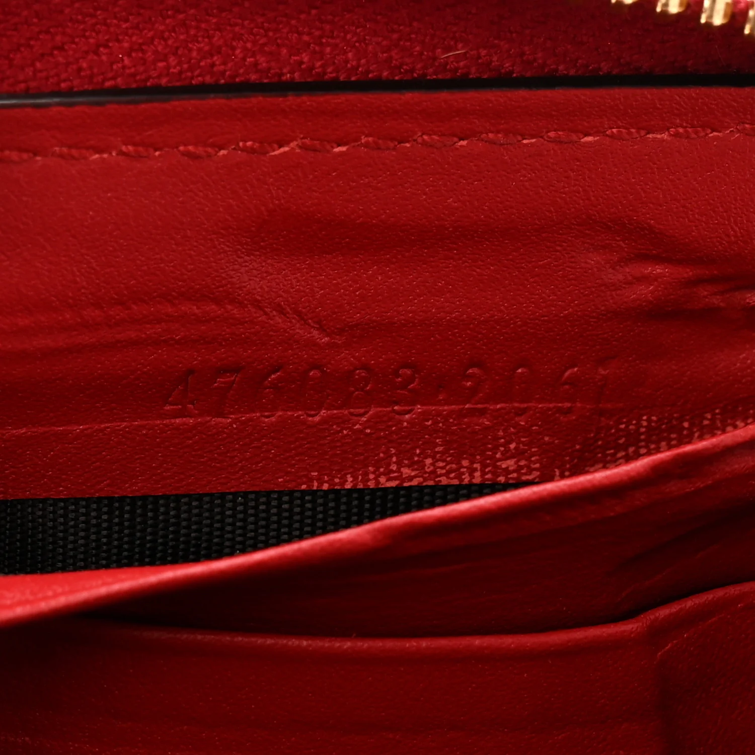 Calfskin Sylvie Zip Around Wallet Hibiscus Red - Image 7