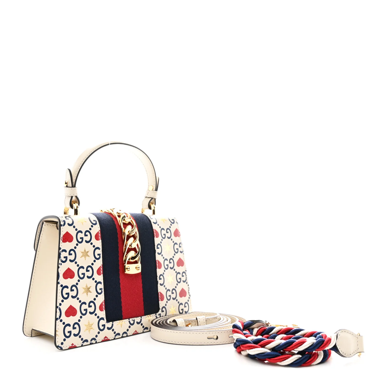 Calfskin Valentine's Day Exclusive Mini Sylvie Top Handle Bag Ivory - Image 3