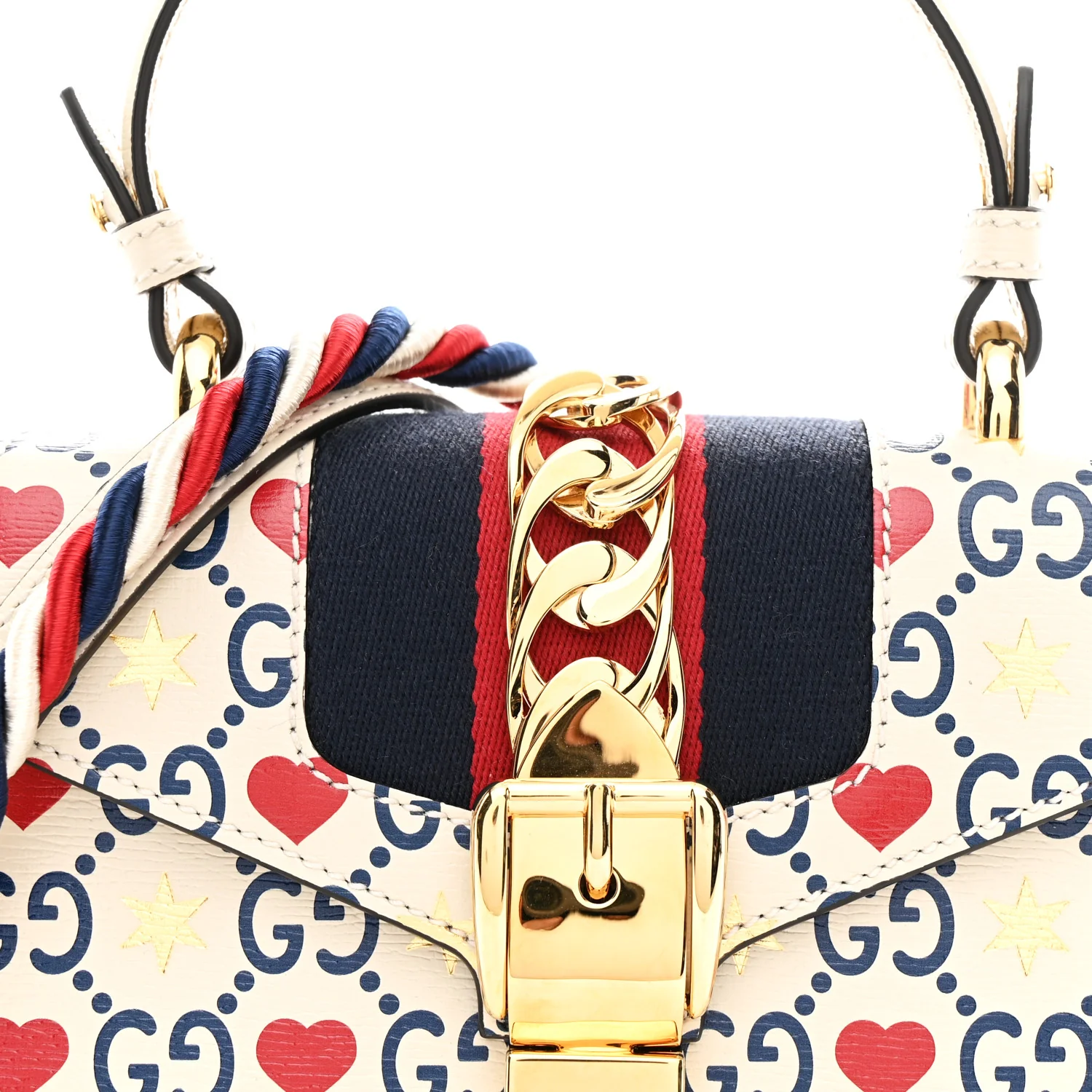 Calfskin Valentine's Day Exclusive Mini Sylvie Top Handle Bag Ivory - Image 8