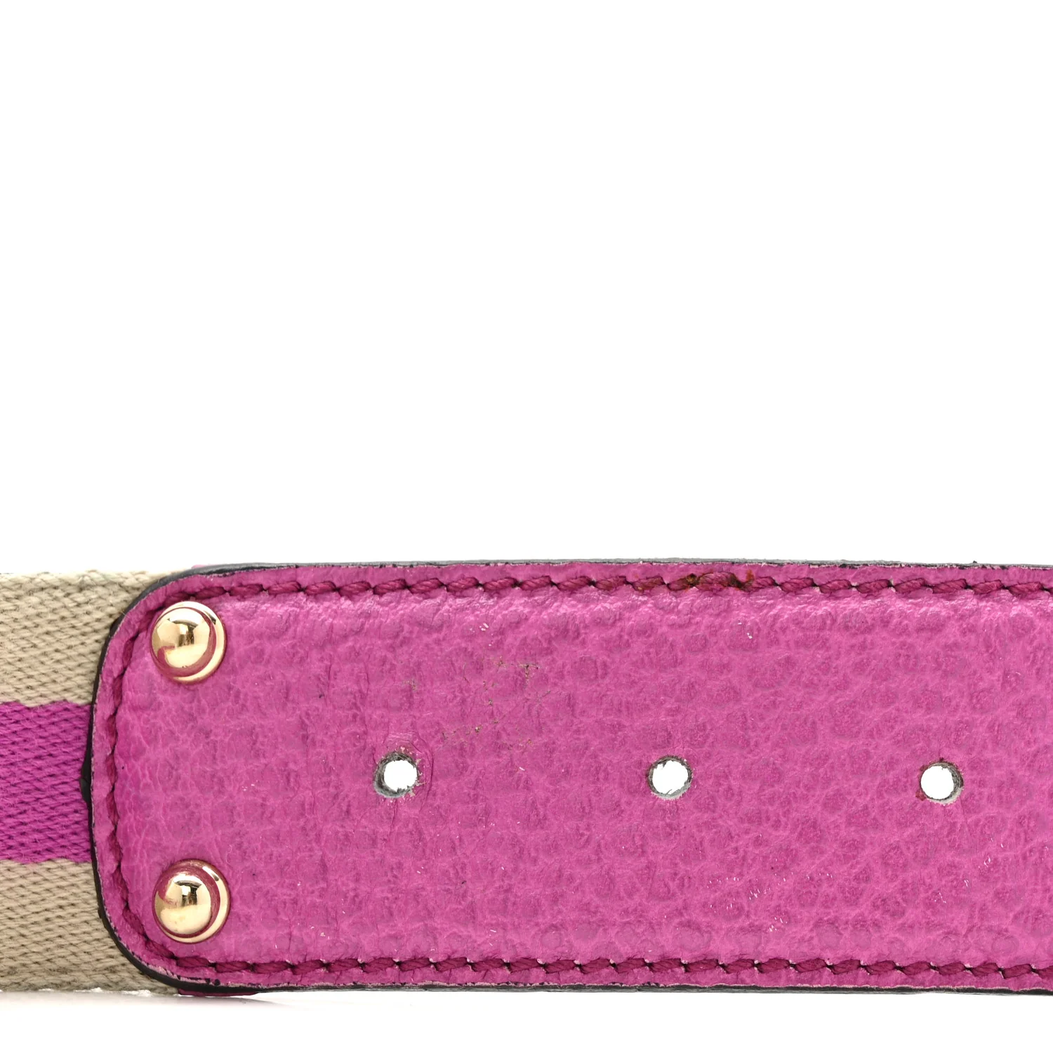 Calfskin Web Interlocking G Belt 85 34 Fuchsia White - Image 6