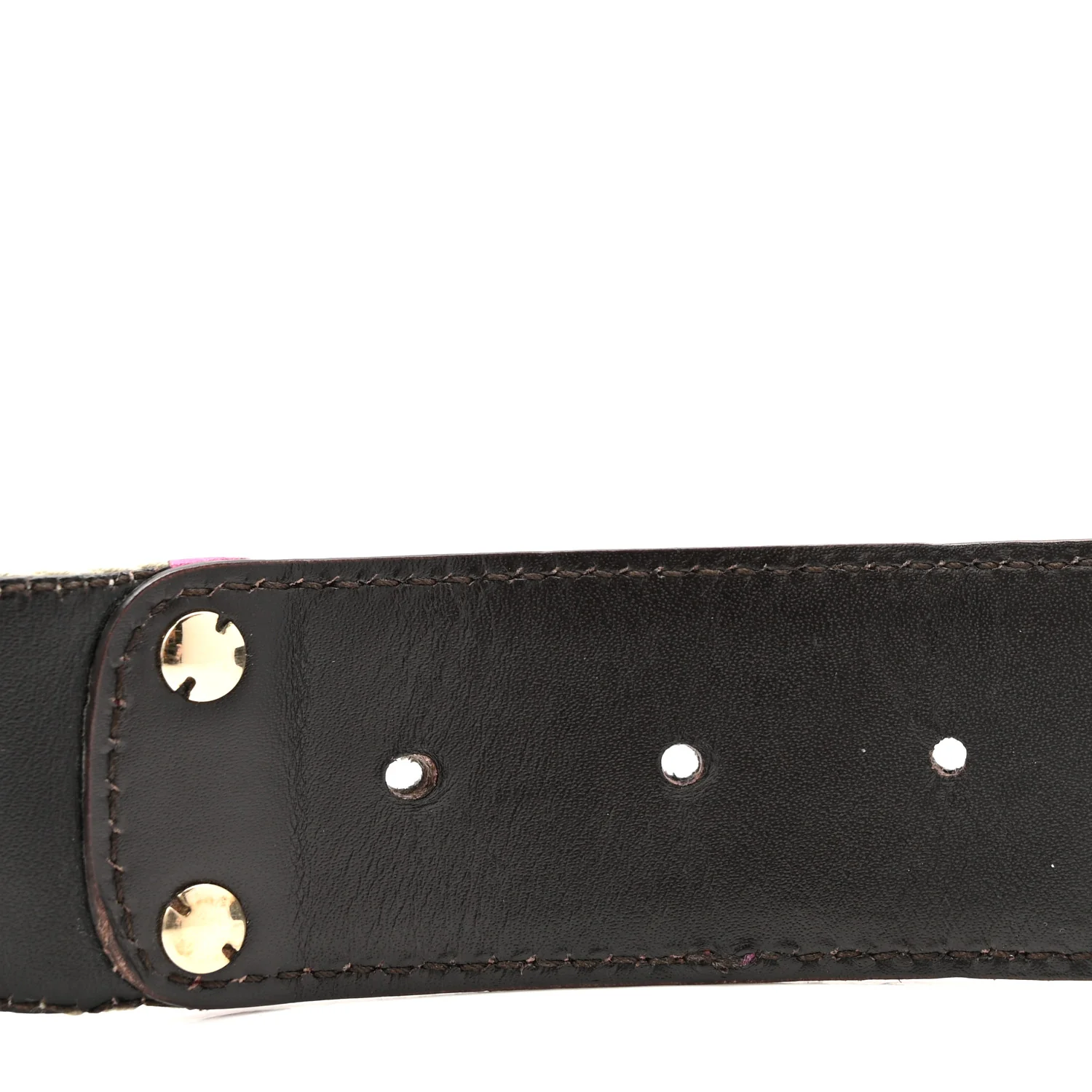 Calfskin Web Interlocking G Belt 85 34 Fuchsia White - Image 8