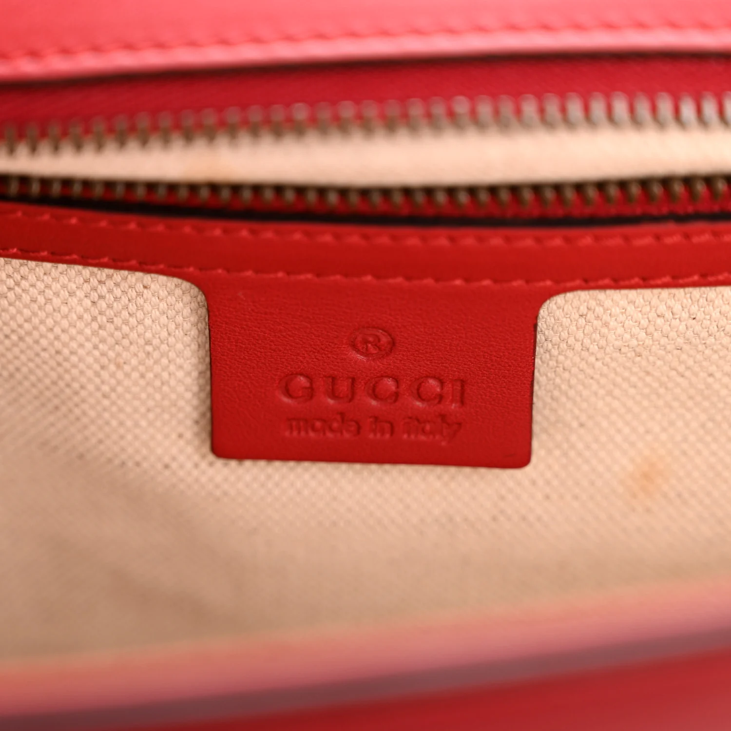 Calfskin Web Medium Peony Chain Shoulder Bag Red - Image 6