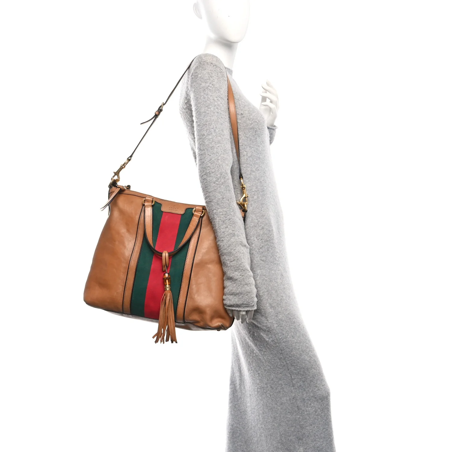 Calfskin Web Medium Rania Top Handle Bag - Image 2