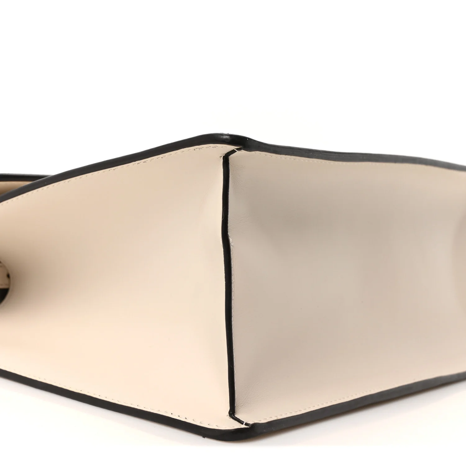 Calfskin Web Medium Sylvie Top Handle Bag White - Image 9