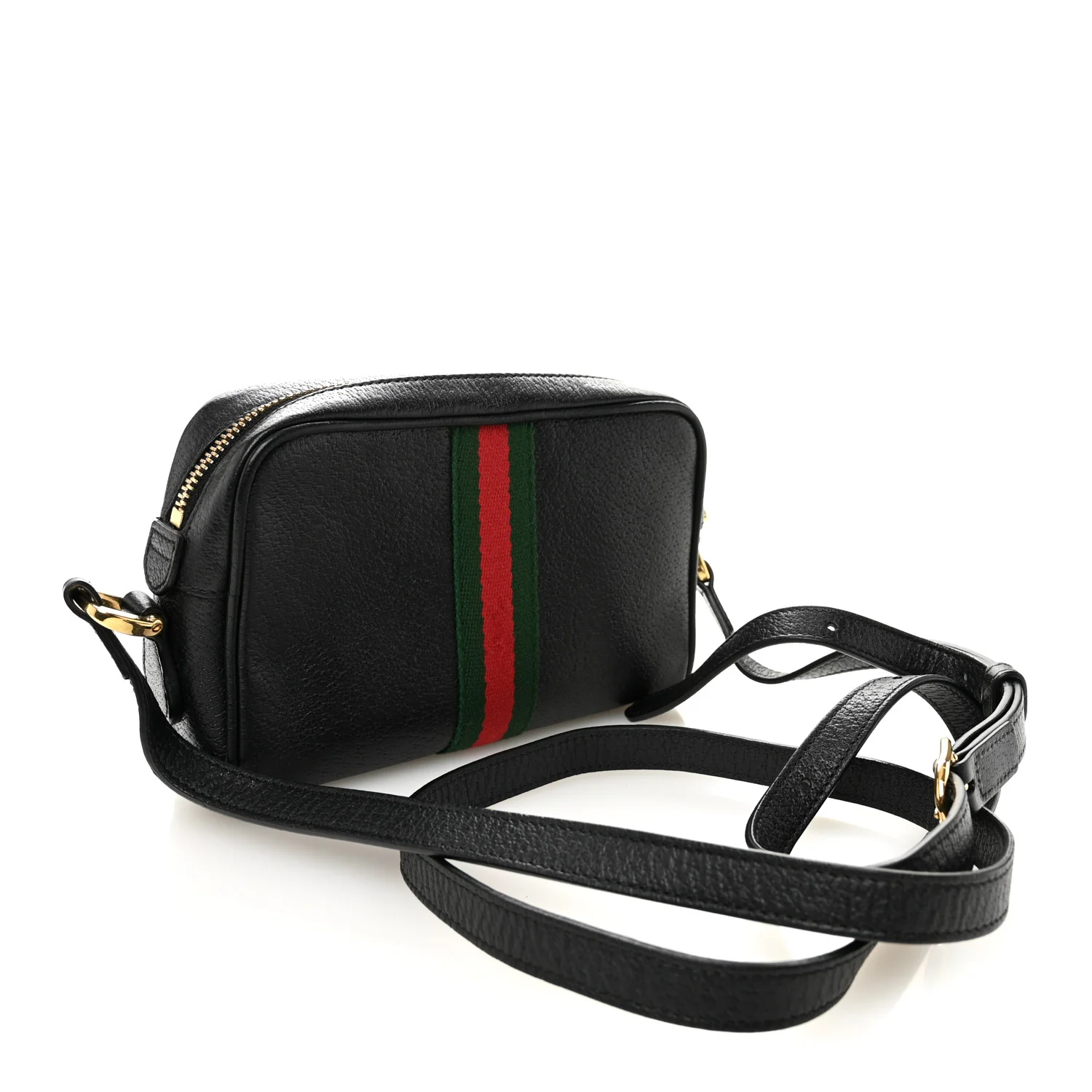 Calfskin Web Mini Ophidia Shoulder Bag Black - Image 3