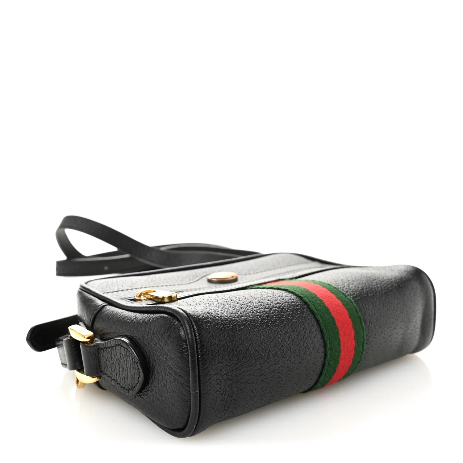 Calfskin Web Mini Ophidia Shoulder Bag Black - Image 4