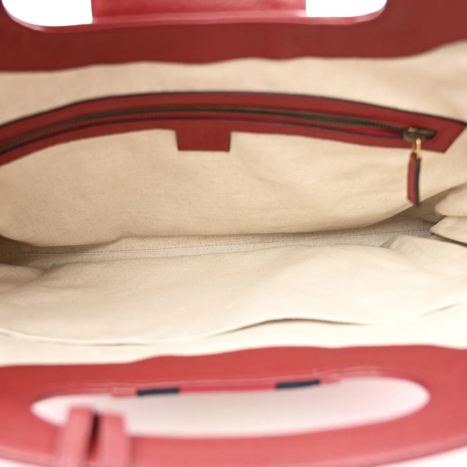 Calfskin Web Padlock Tote Red - Image 5