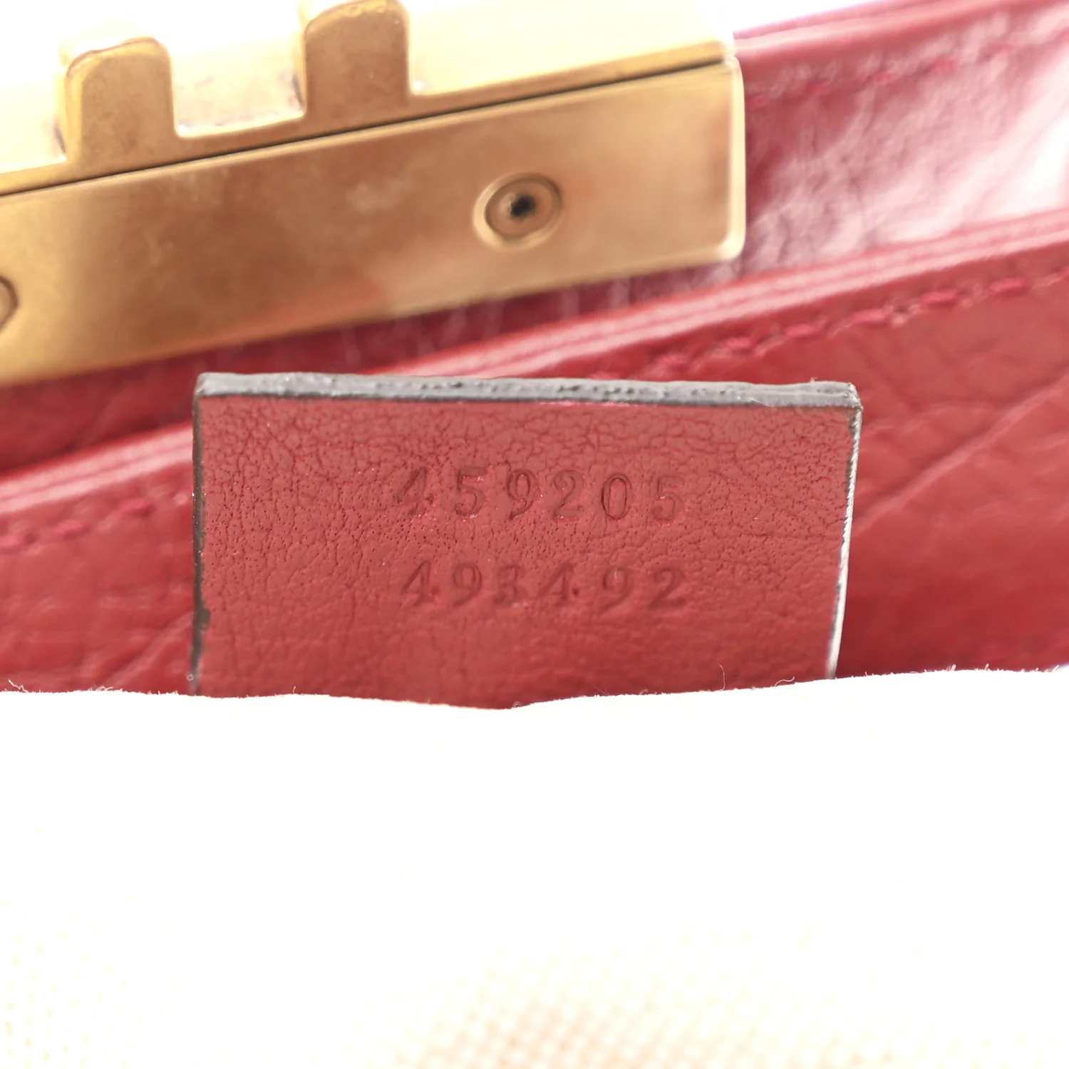 Calfskin Web Padlock Tote Red - Image 7