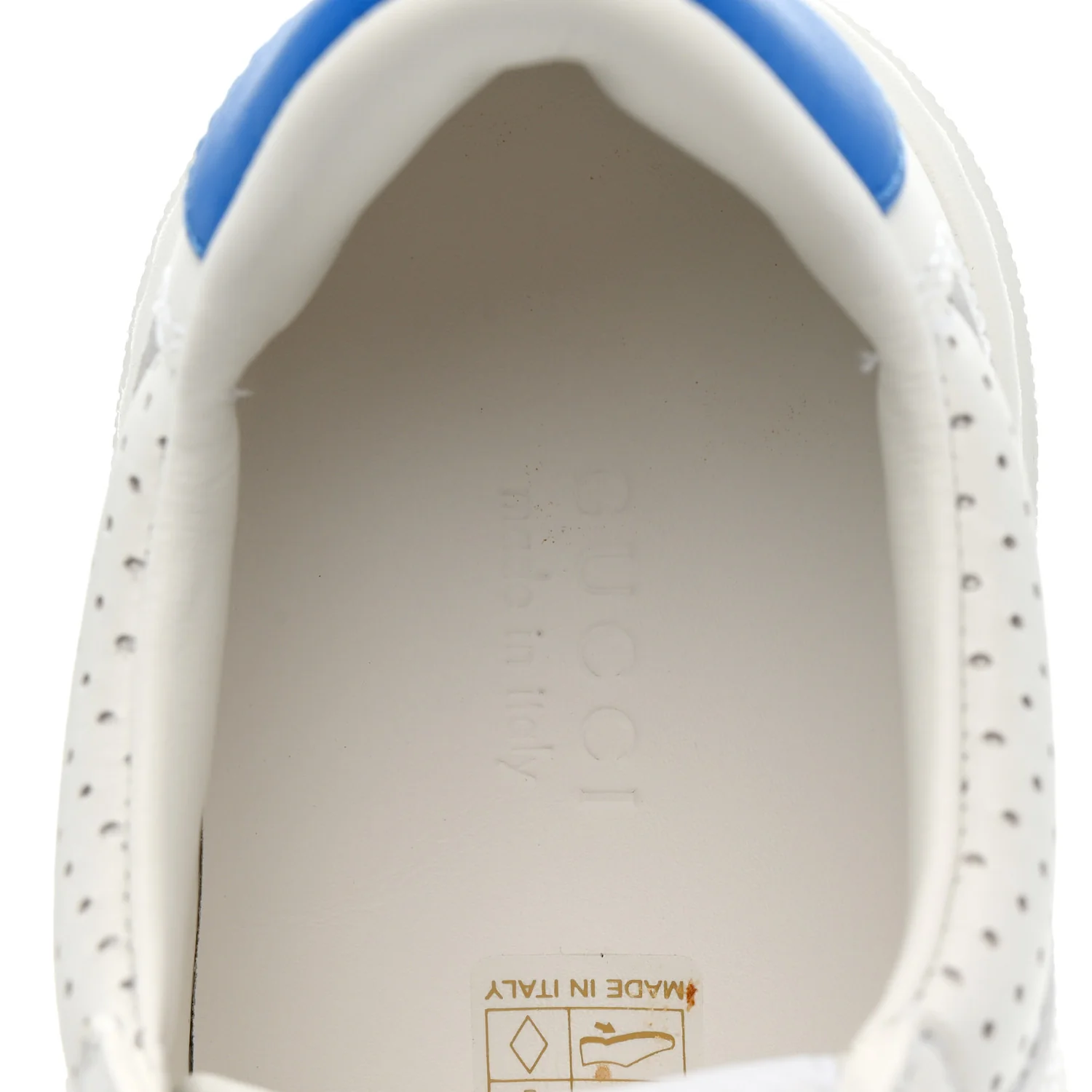 Calfskin Web Perforated Womens Platform 55mm Sneakers 36 White Bright Splash - Image 9