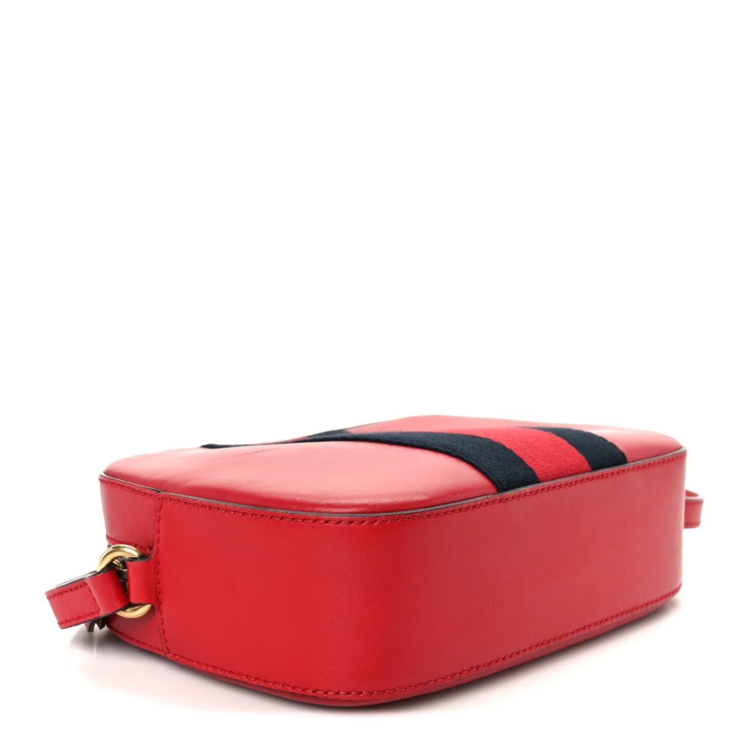 Calfskin Web Small Webby Bee Shoulder Bag Red - Image 4