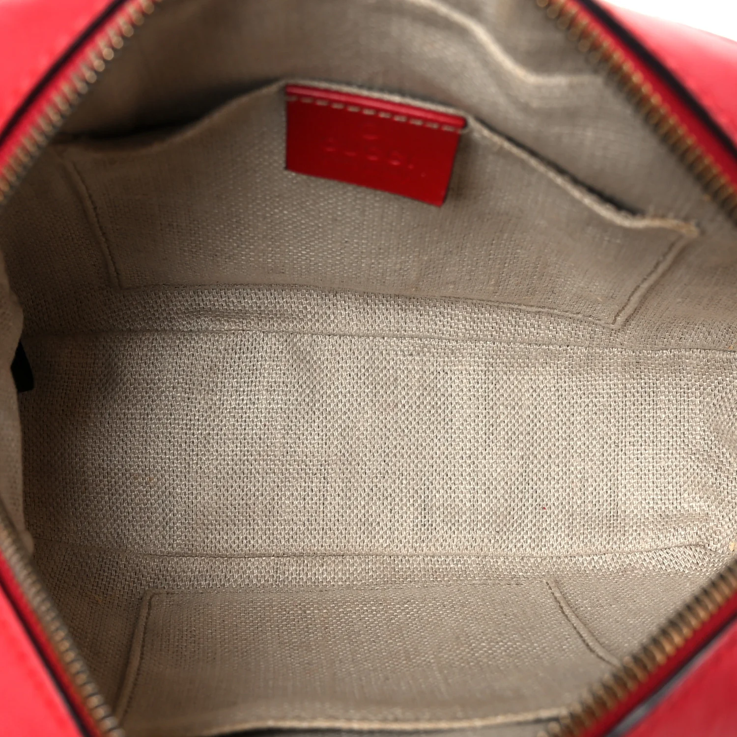 Calfskin Web Small Webby Bee Shoulder Bag Red - Image 5