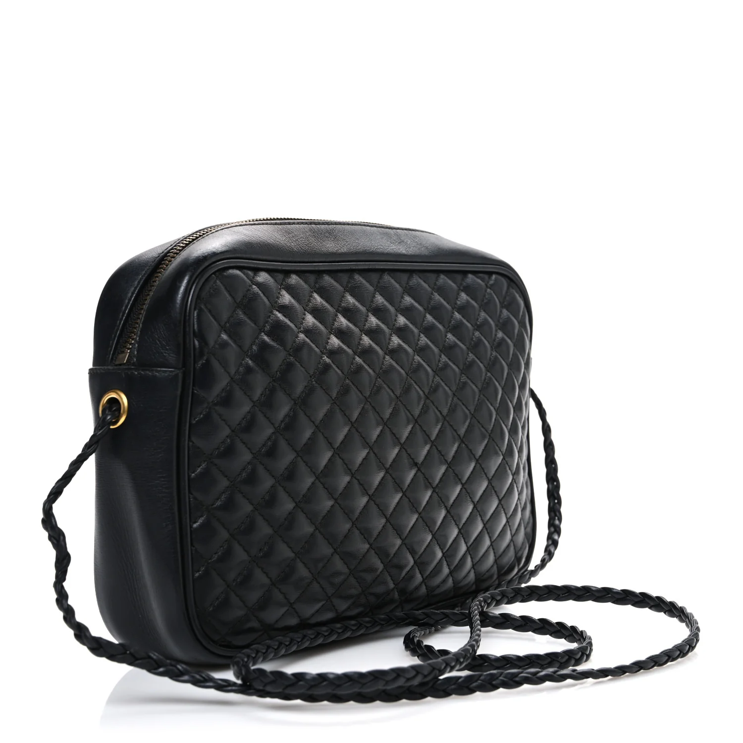 Calfskin Web Trapuntata Small GG Shoulder Bag Black - Image 3