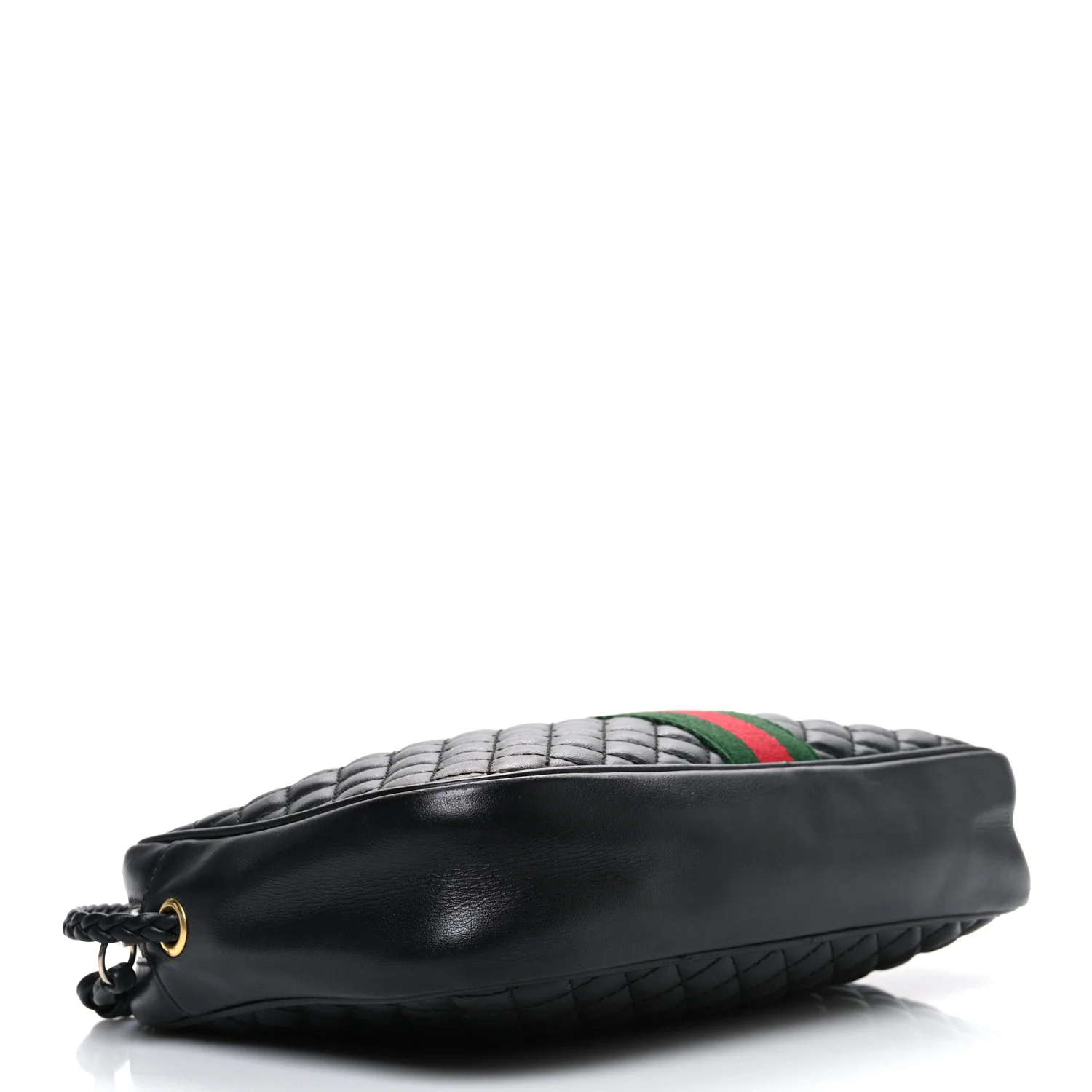 Calfskin Web Trapuntata Small GG Shoulder Bag Black - Image 4
