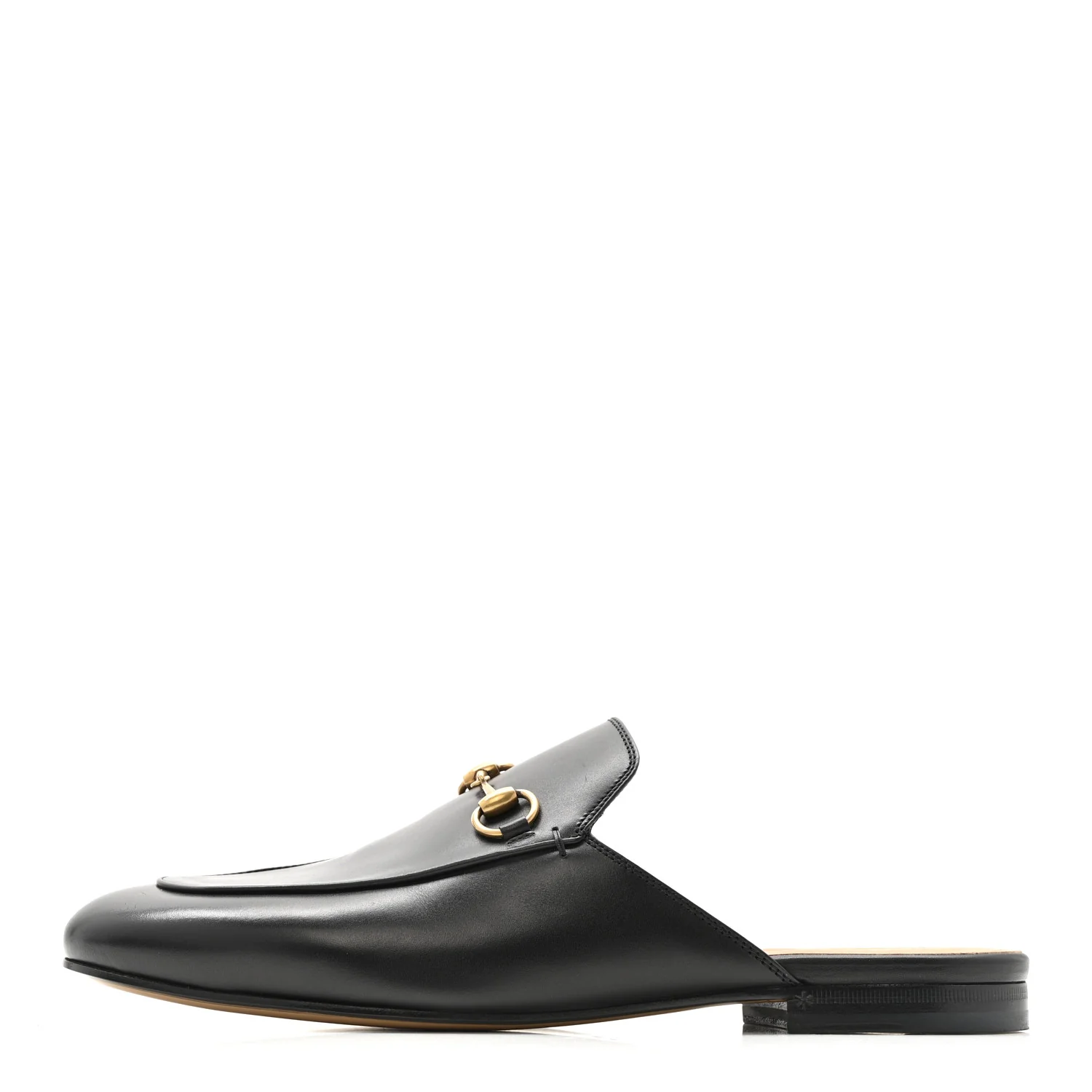 Calfskin Womens Princetown Slippers 40 Black