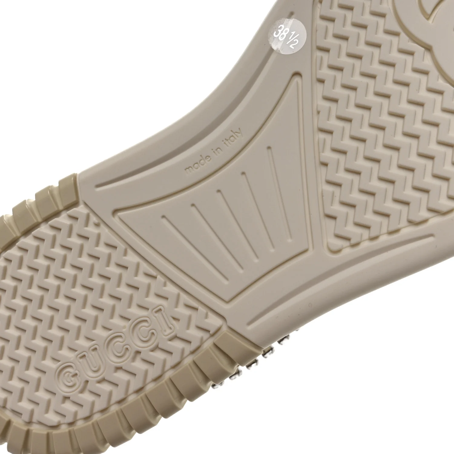Calfskin Womens Re-Web Removable Crystal Sneakers 38.5 White - Image 14