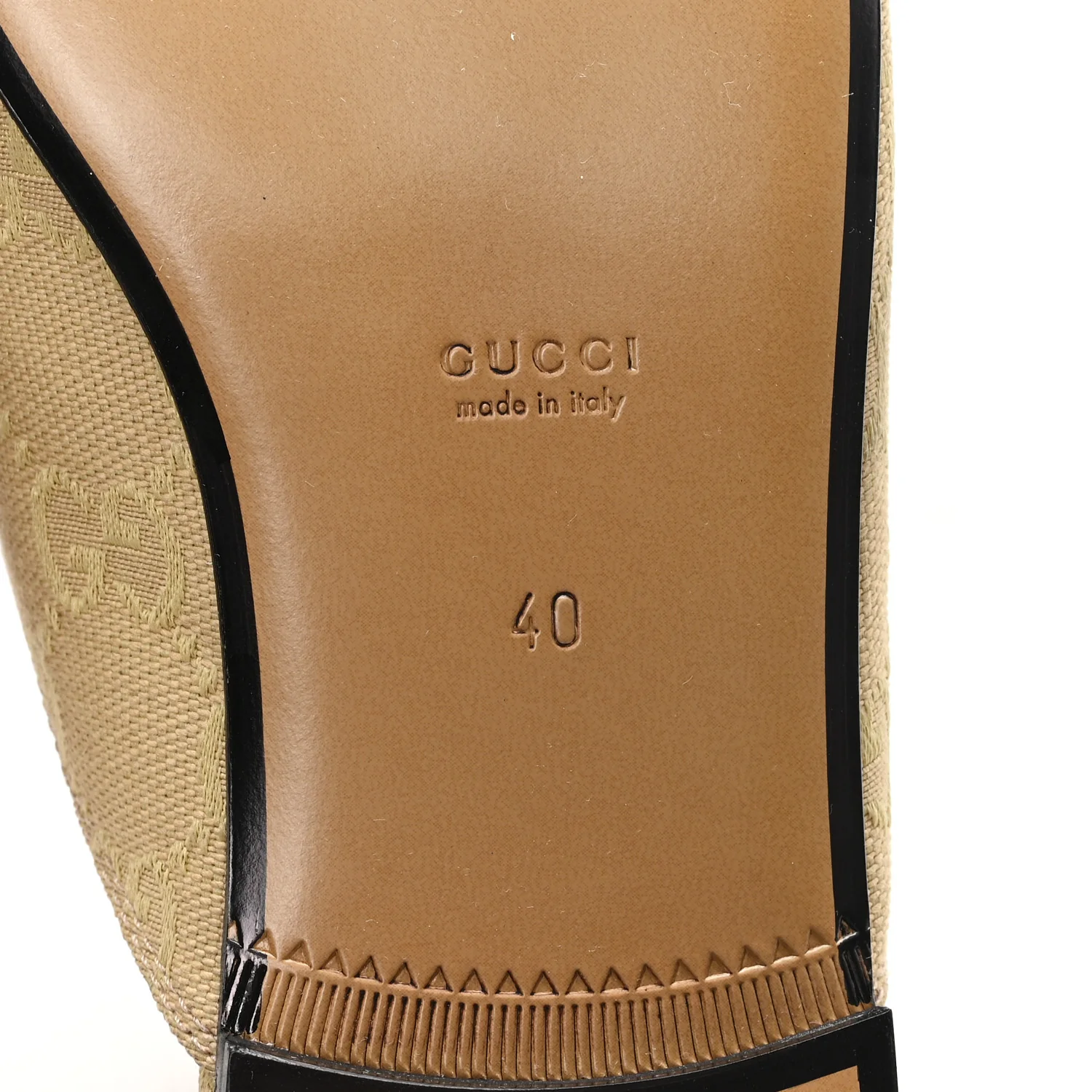 Canvas GG Monogram Womens Princetown Slippers 40 Egypt Salt - Image 7