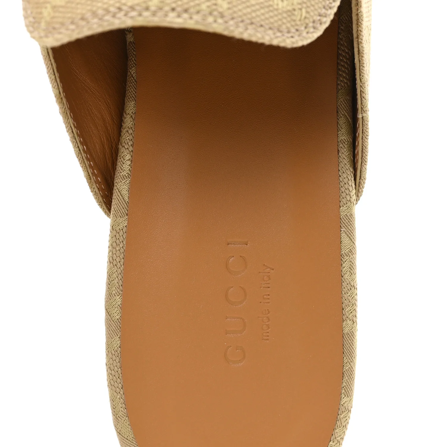 Canvas GG Monogram Womens Princetown Slippers 40 Egypt Salt - Image 8
