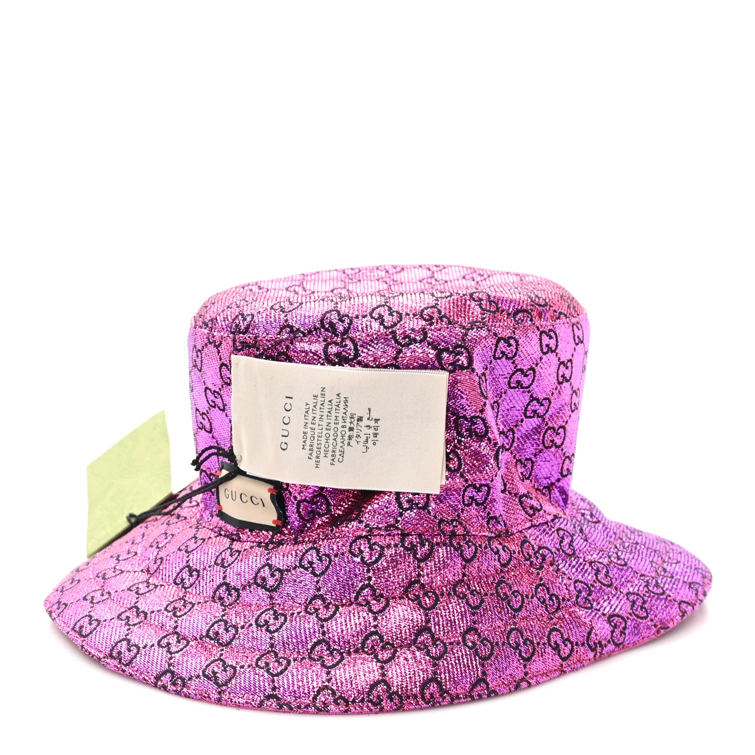 Canvas Lame GG Monogram Reversible Bucket Hat M Fuxia Pink - Image 11