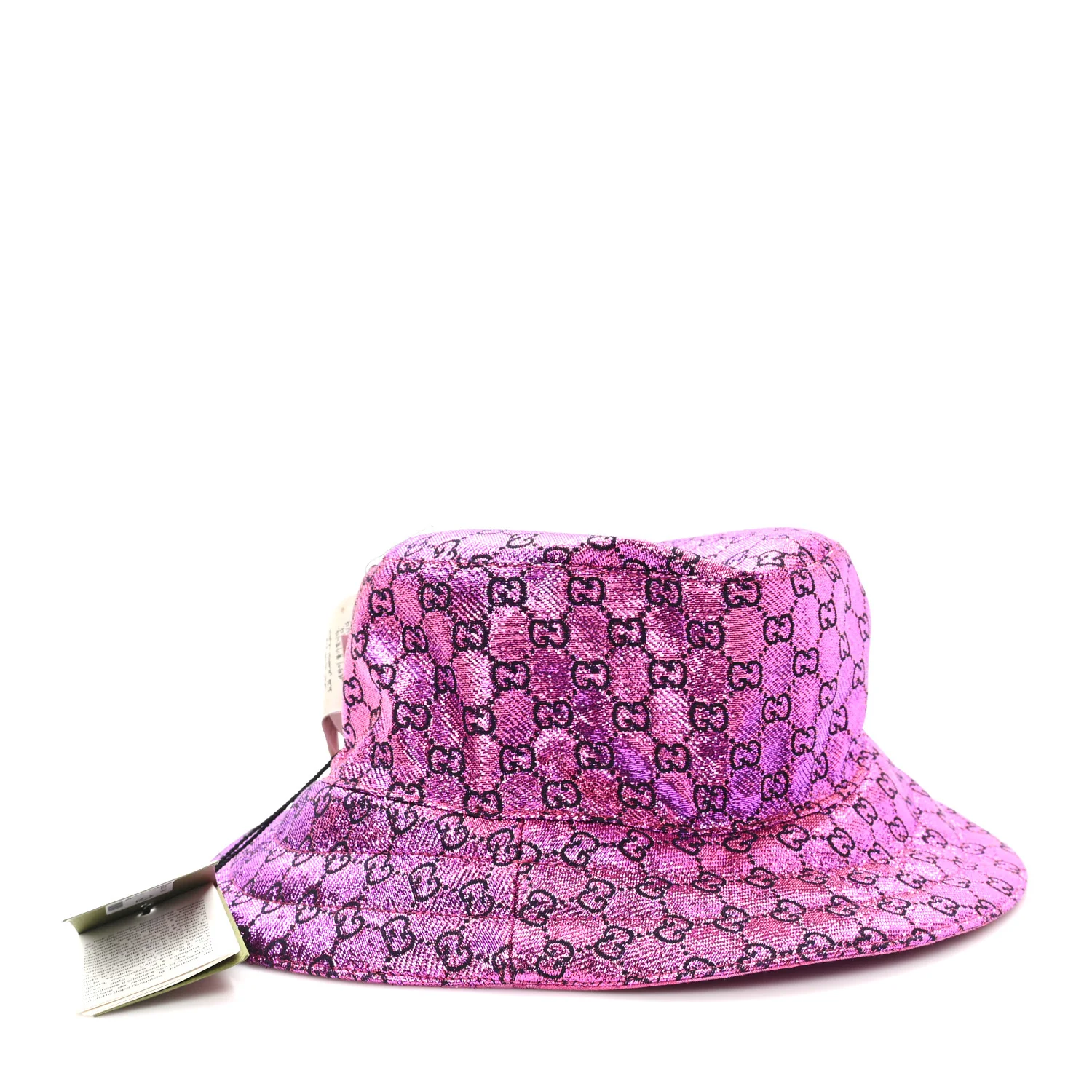 Canvas Lame GG Monogram Reversible Bucket Hat M Fuxia Pink - Image 13
