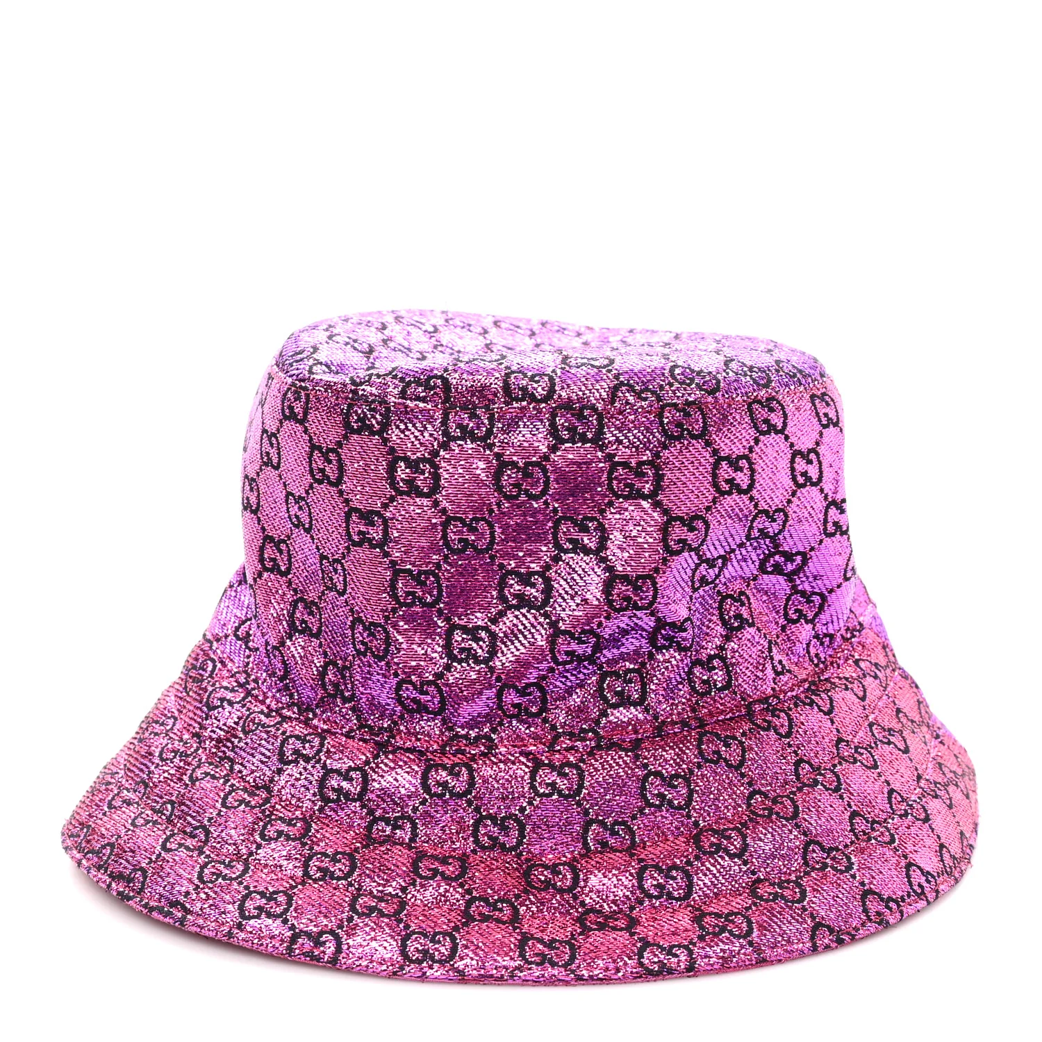 Canvas Lame GG Monogram Reversible Bucket Hat M Fuxia Pink - Image 15