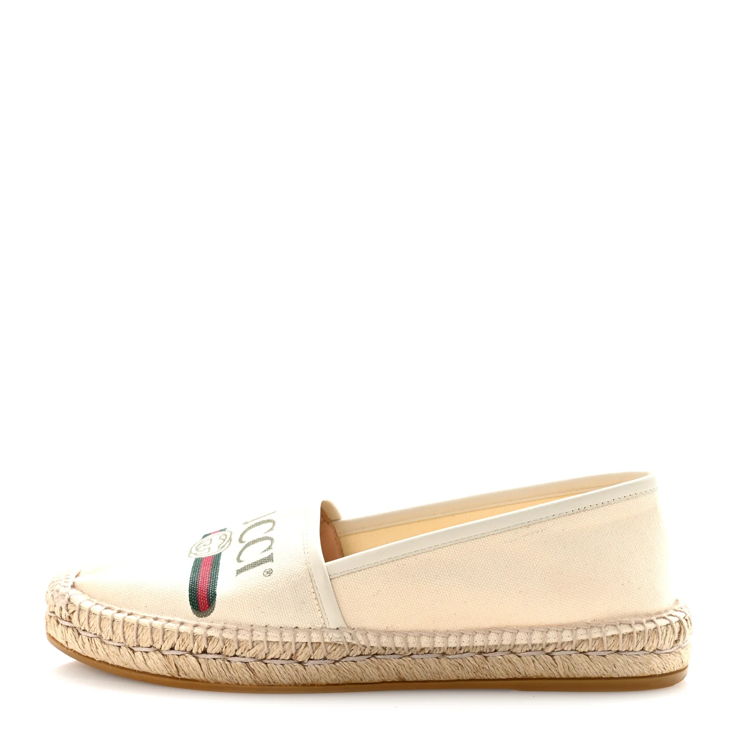 Canvas Logo Espadrilles 39.5 Greggio White - Image 2