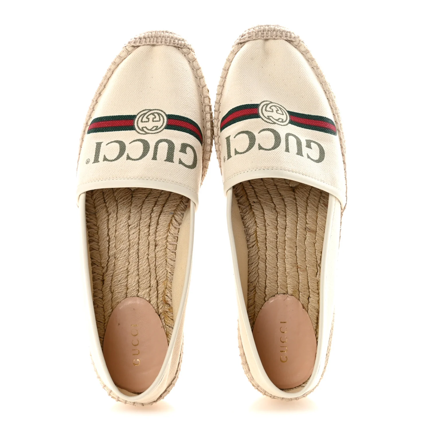 Canvas Logo Espadrilles 39.5 Greggio White - Image 3