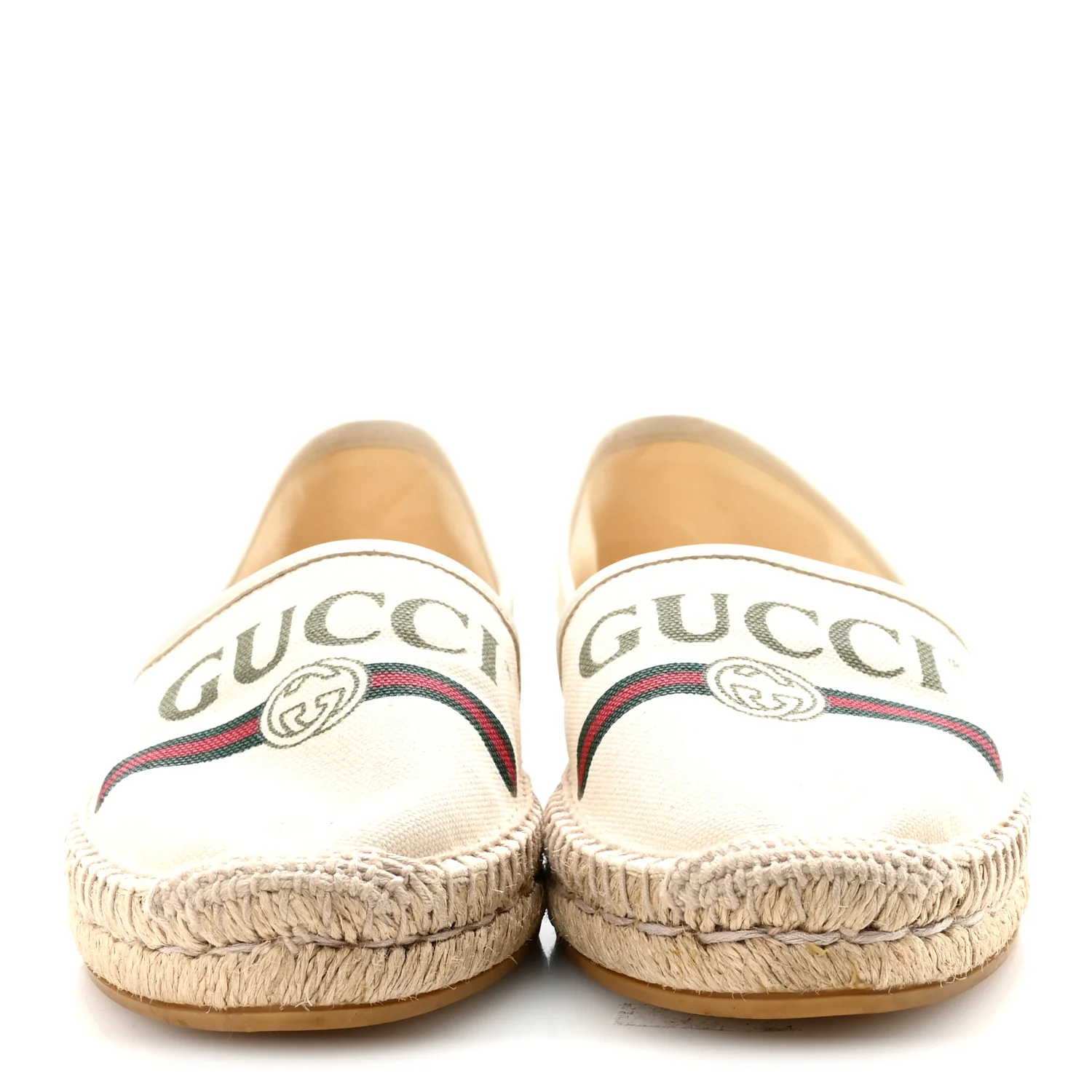 Canvas Logo Espadrilles 39.5 Greggio White - Image 5