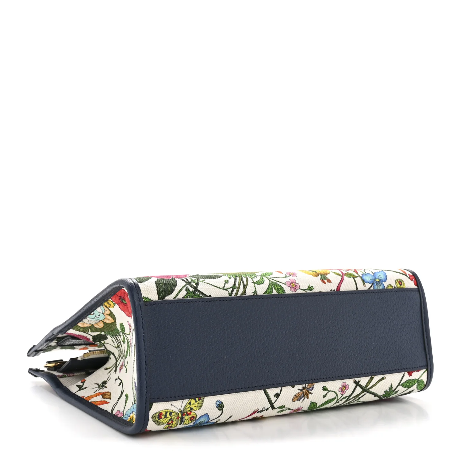 Canvas Medium Flora Tote White Multicolor Blue Agata - Image 4