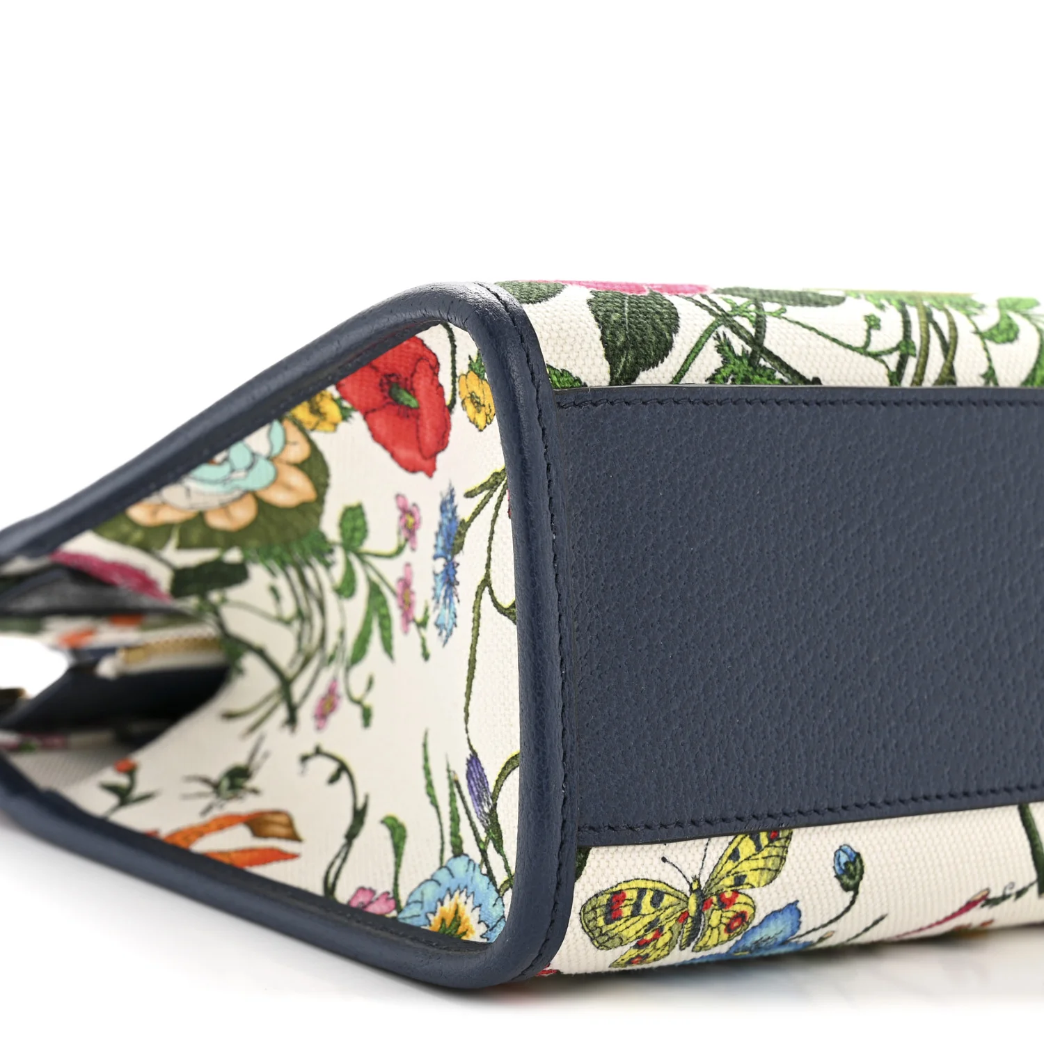 Canvas Medium Flora Tote White Multicolor Blue Agata - Image 9