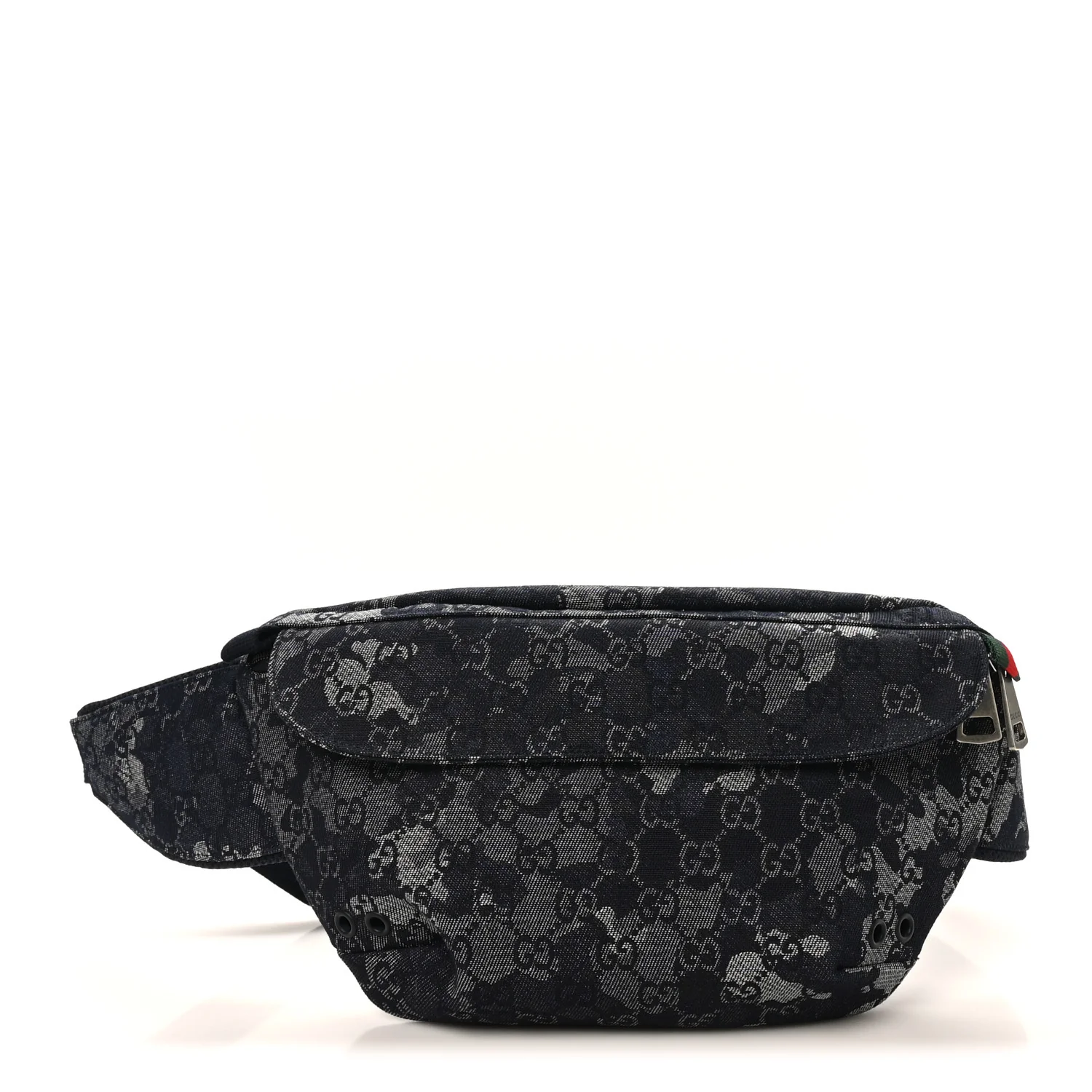 Canvas Monogram Camouflage Belt Bag Black