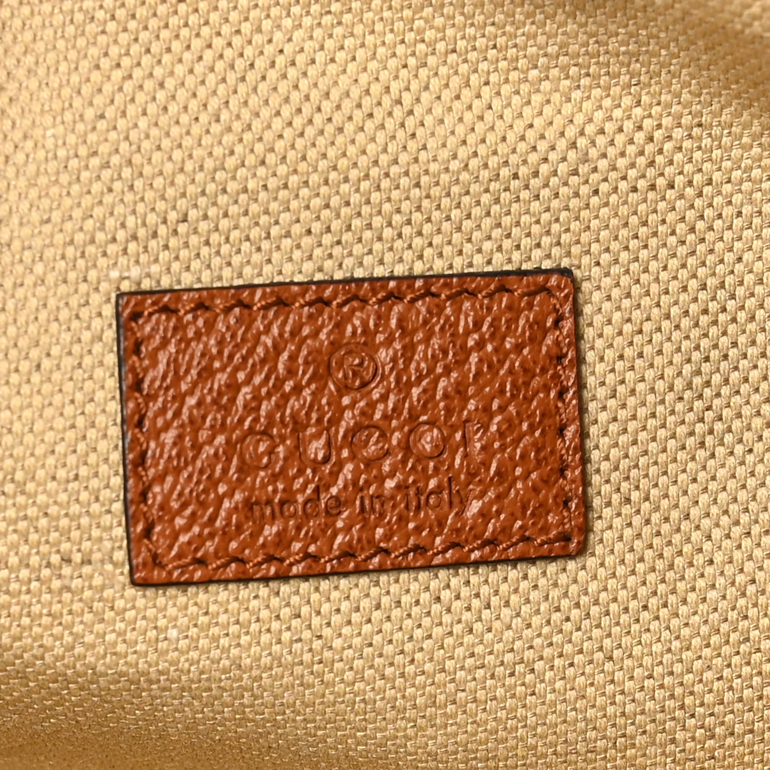Canvas Textured Dollar Calfskin Small Aphrodite Shoulder Bag Beige Tan - Image 6