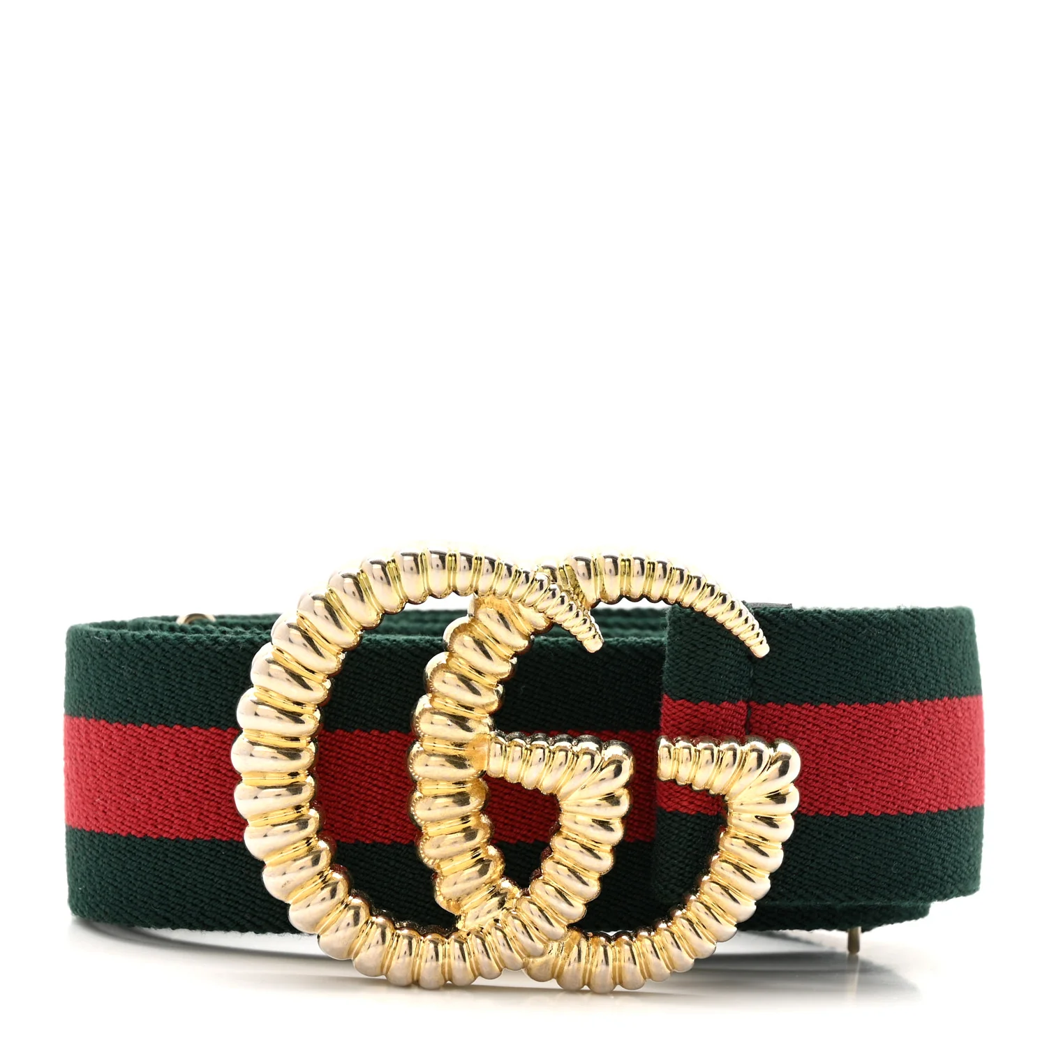 Canvas Torchon Double G Web Belt 85 34 Verde