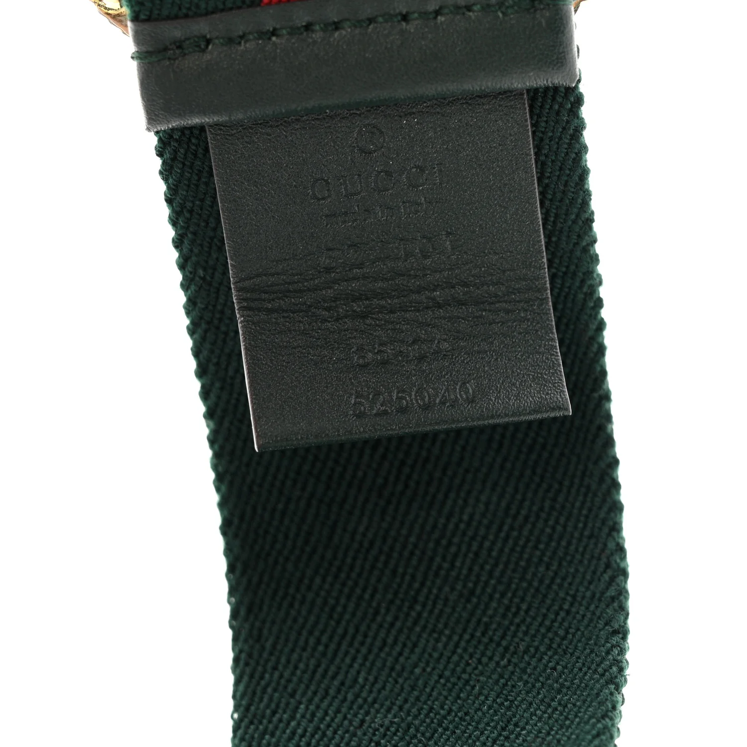 Canvas Torchon Double G Web Belt 85 34 Verde - Image 3