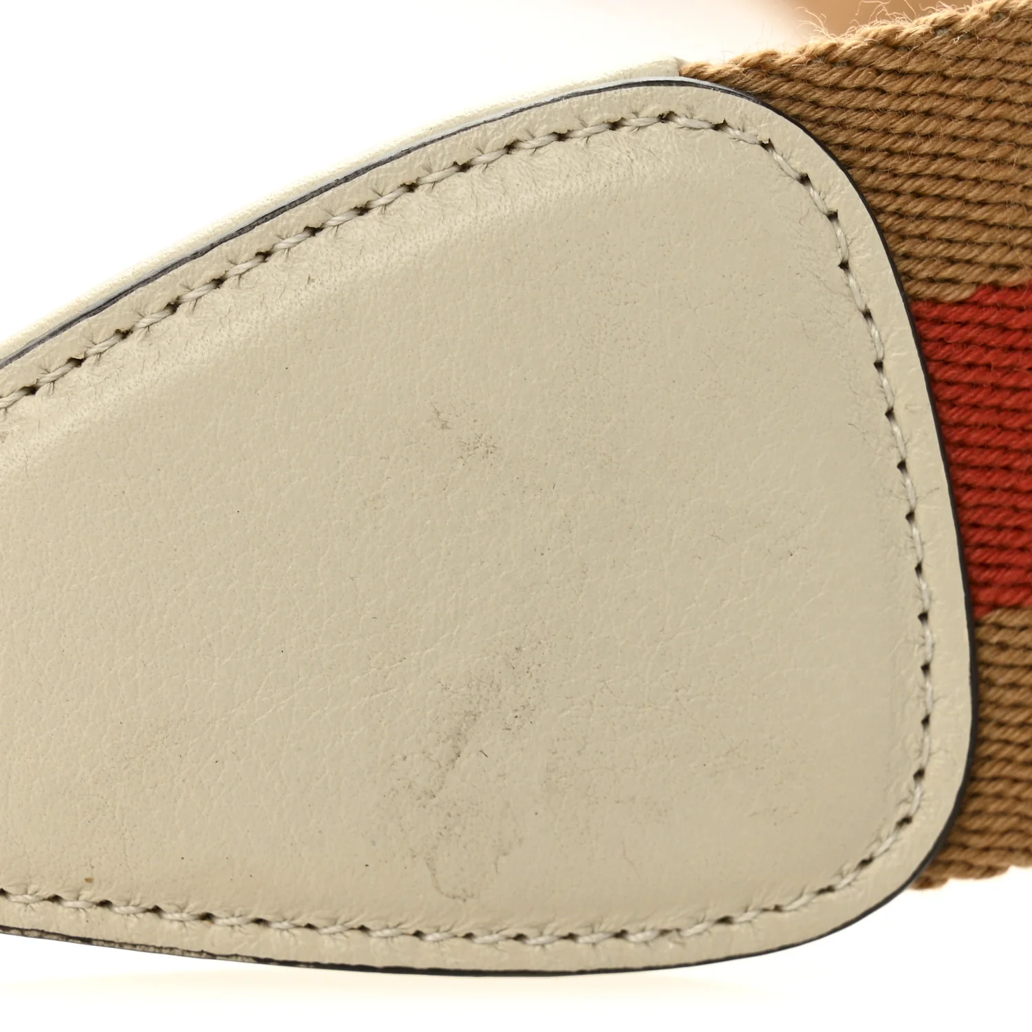 Canvas Web Shoulder Strap Brown Red White - Image 4