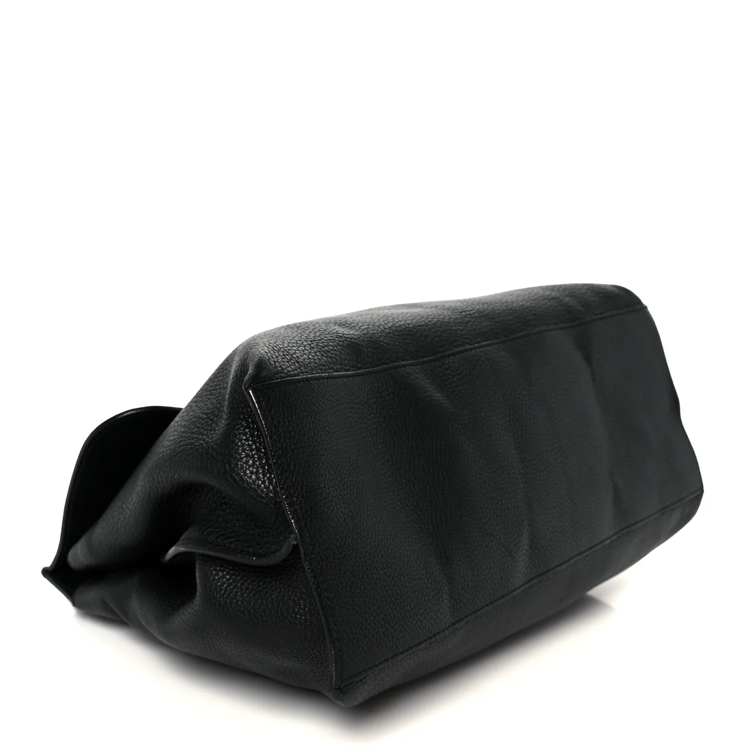 Cellarius Calfskin Large Bamboo Daily Top Handle Bag Black - Image 4